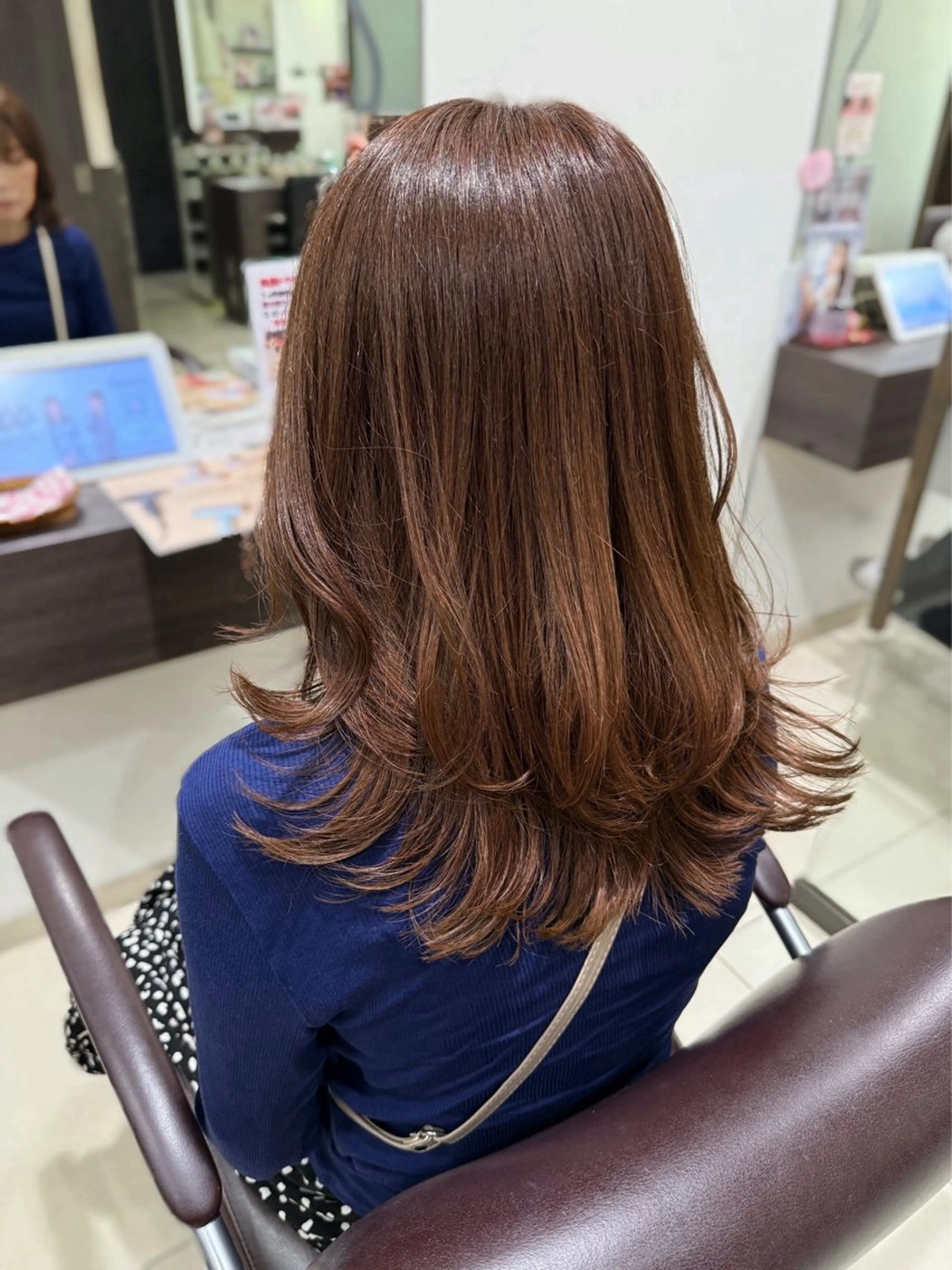 ミディアム カラー ブラウンカラー 透明感カラー イルミナカラー ピンクカラー ピンクブラウン ヘアカラー KEEN.渋沢/ ブリーチ/みなのヘアスタイル