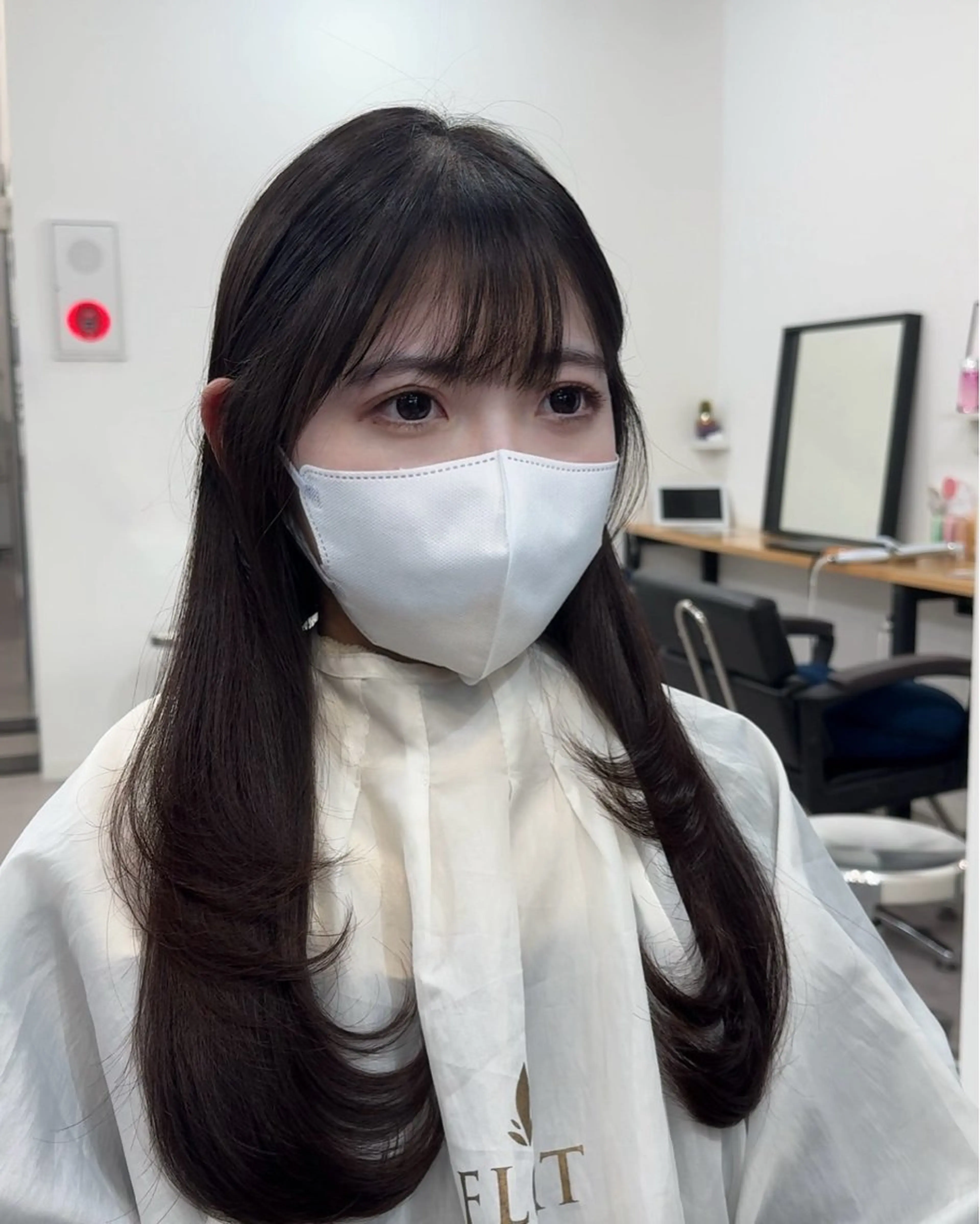 ロング のり🐼顔まわり/ 韓国/レイヤーカットのヘアスタイル