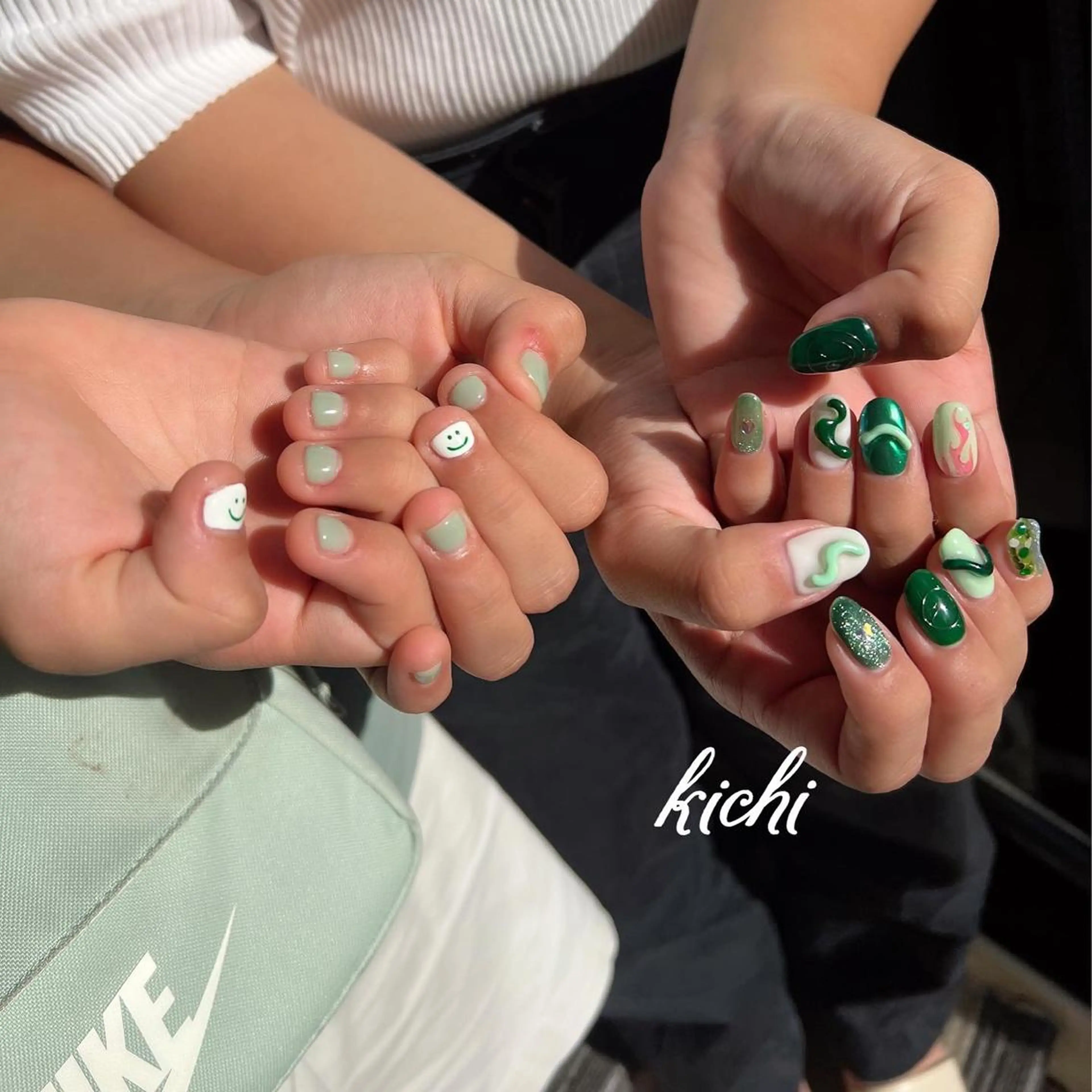 ネイル ジェルネイル 持ち込み ニュアンスネイル パラジェル 夏ネイル kichi･: *のネイルデザイン