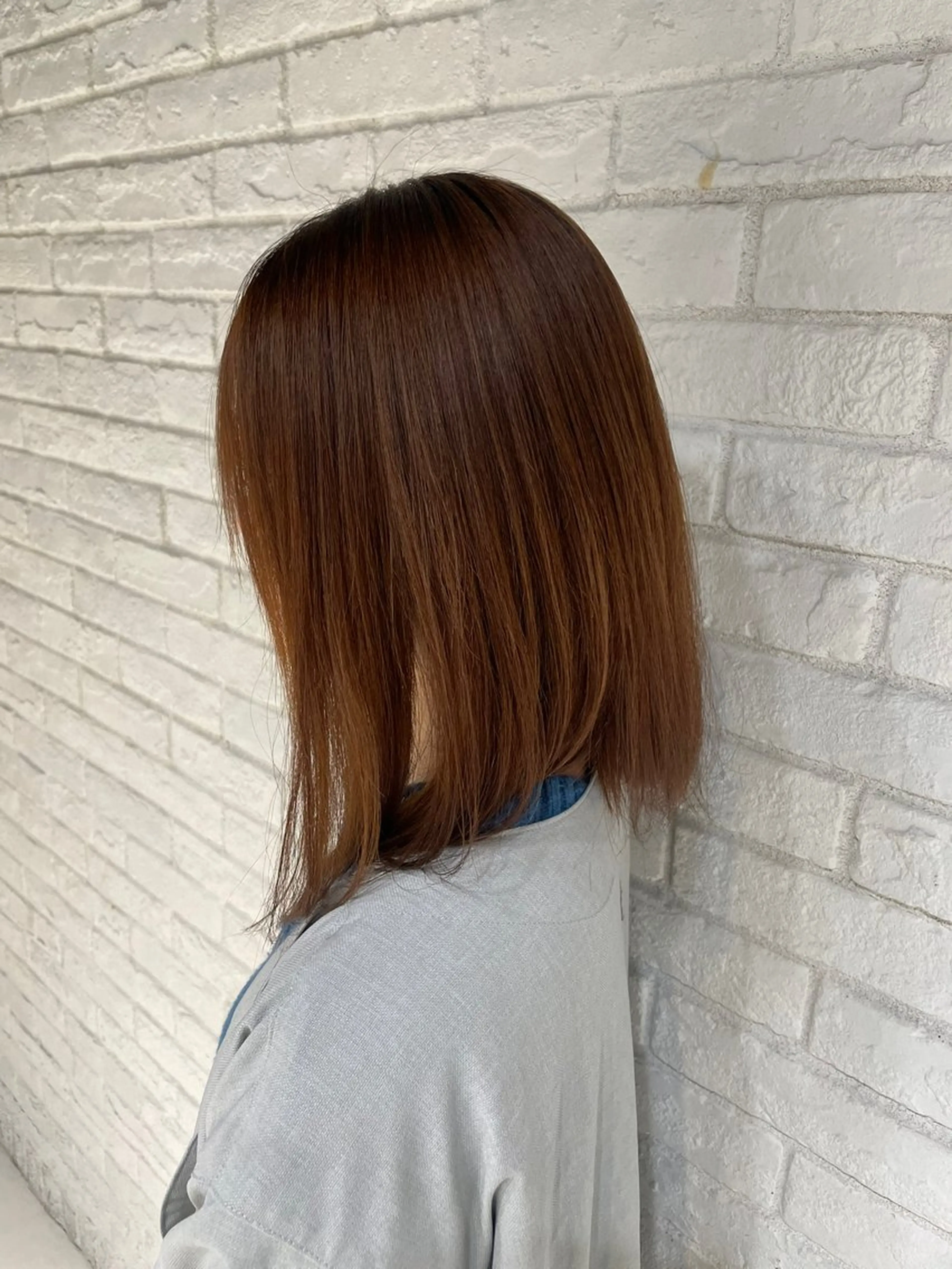 セミロング パーマ 酸性ストレート ストレートパーマ 小野寺 もものヘアスタイル