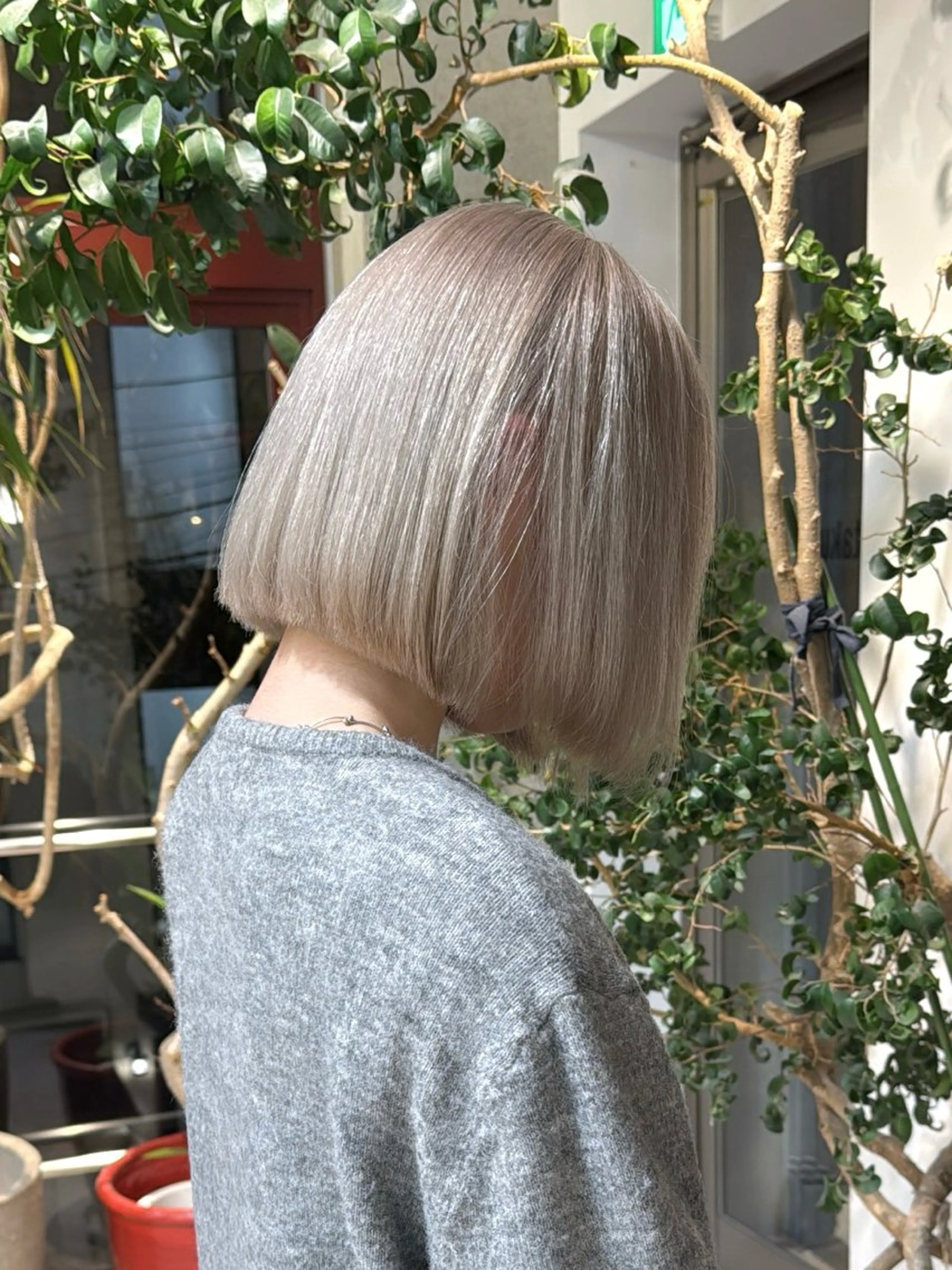 ミディアム カラー ヘアカラー トリートメント 色落ち綺麗透明感カラ /ボブ/ナカツヒカルのヘアスタイル