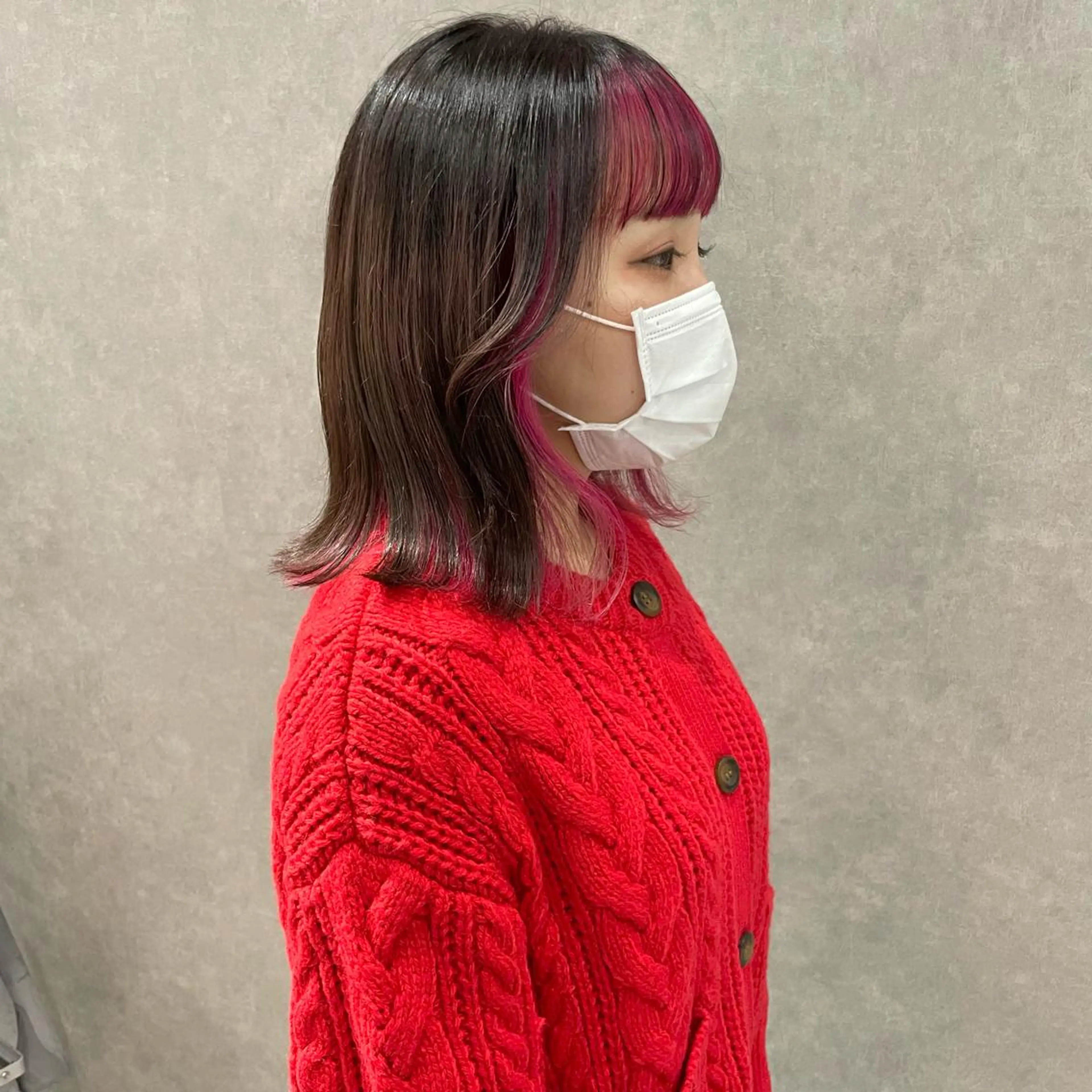 ミディアム カラー はちすか るかのヘアスタイル