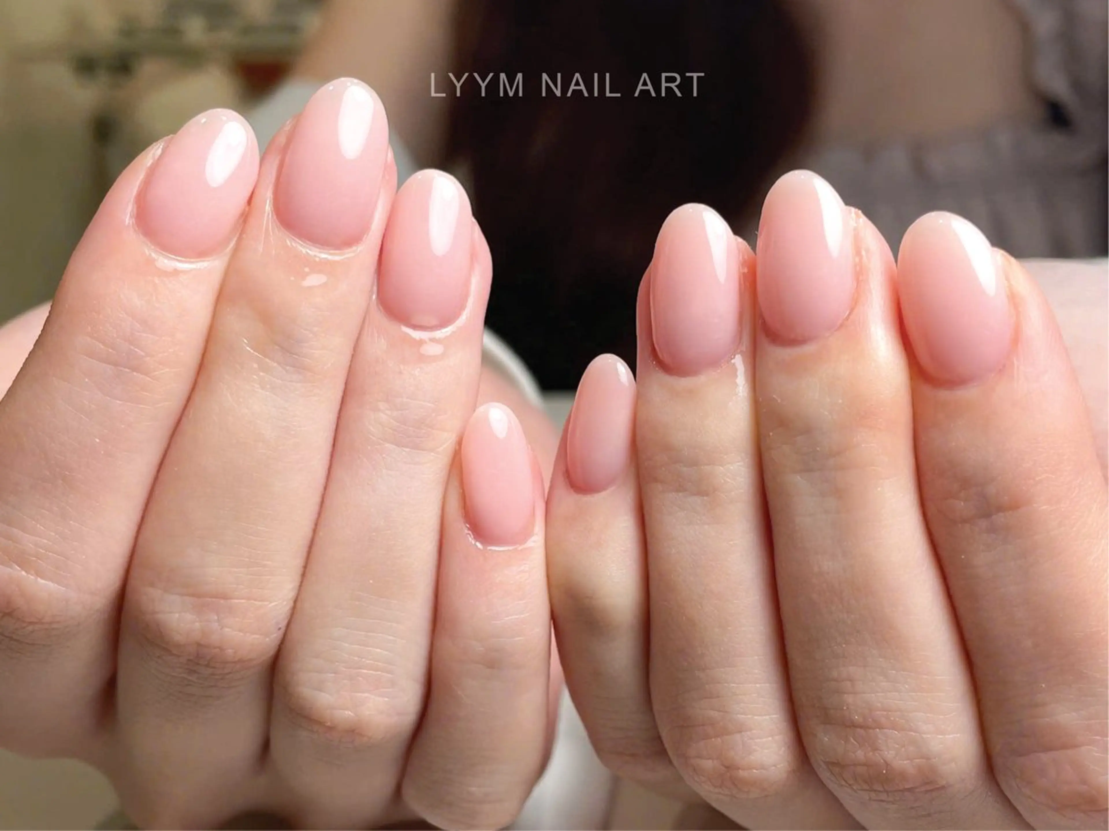 ネイル 韓国ネイル ピンク シンプルネイル ハンドネイル LYYM Salonのネイルデザイン