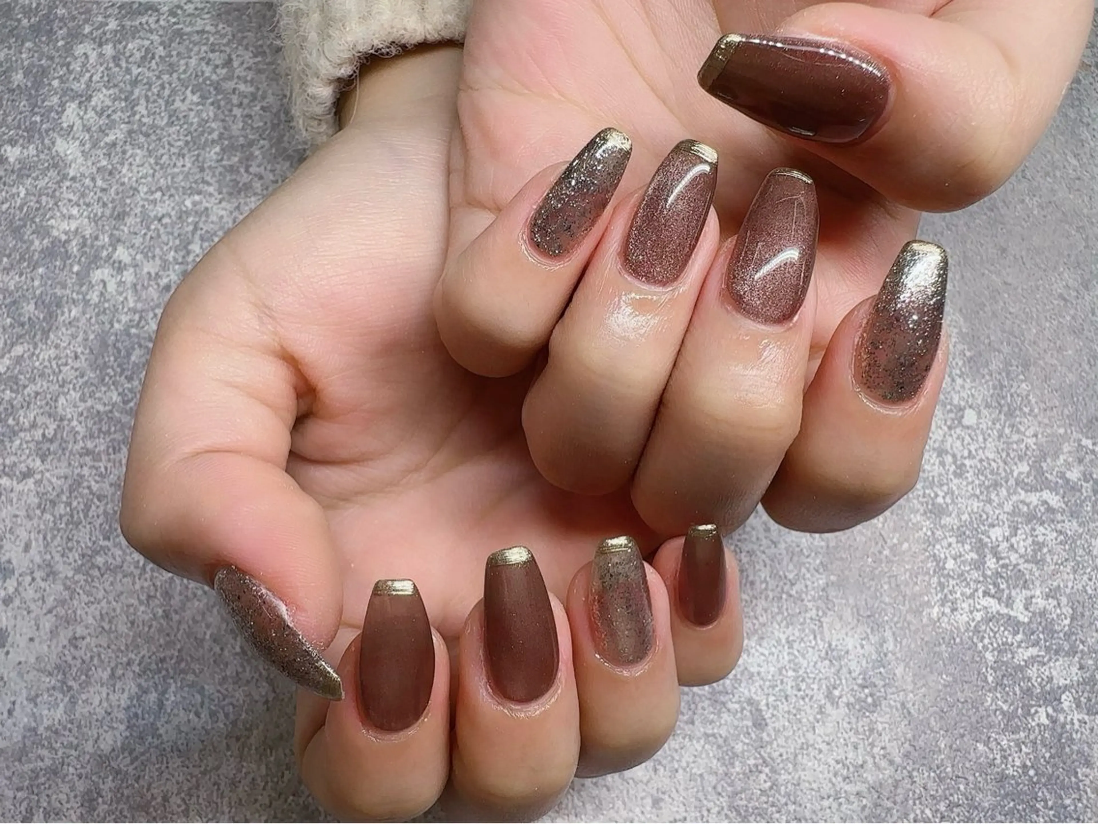 ネイル マグネットネイル ミラーネイル ハンドネイル Muse nail USUIのネイルデザイン