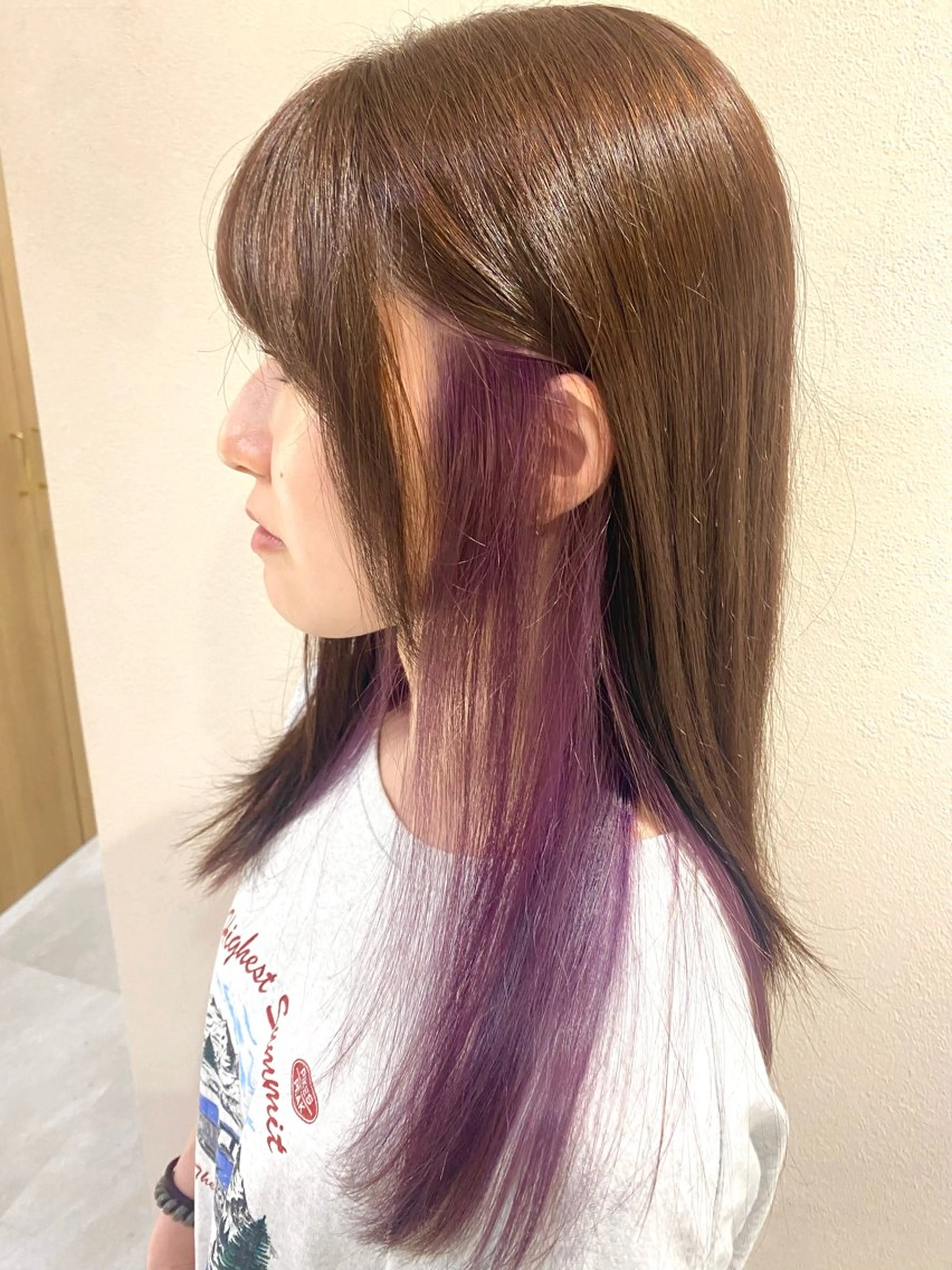 カラー ヘアカラー ハイトーン/推しカラ ー⛓💜ゆららのヘアスタイル