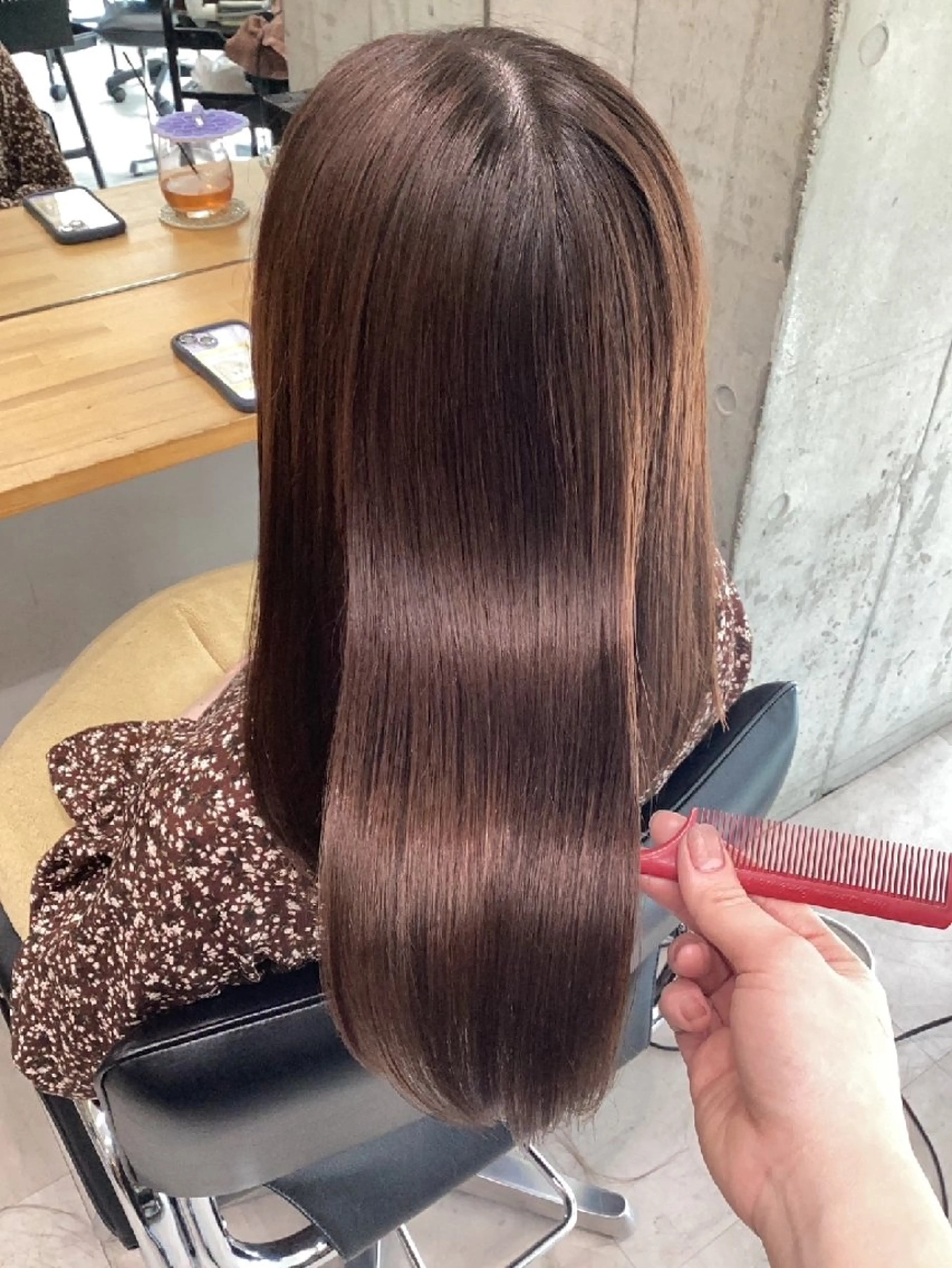 ミディアム カラー カット ヘアカラー トリートメント ヘアアレンジ/柔らか 艶カラー/AKARIのヘアスタイル