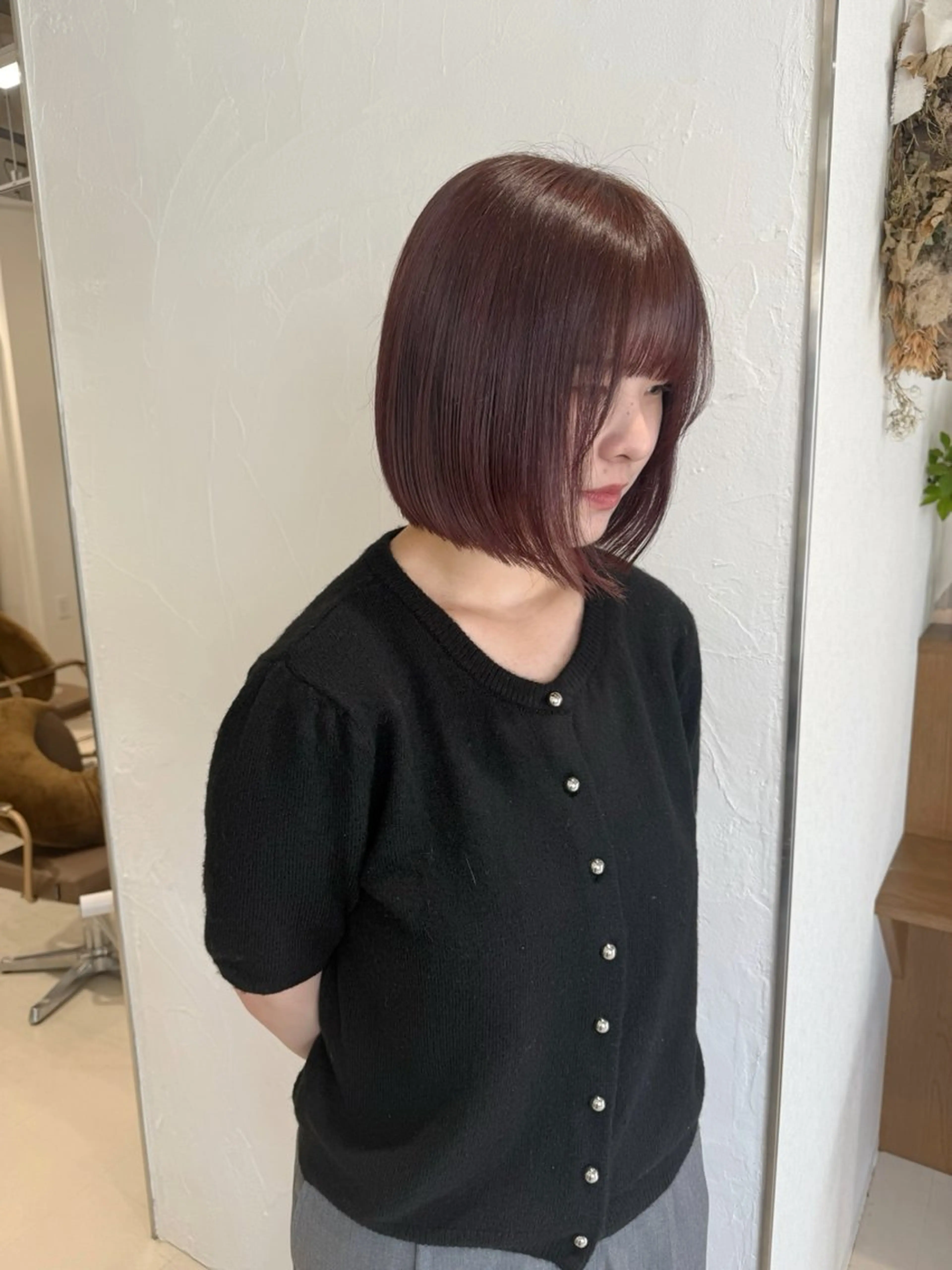 ミディアム カラー ブラウンカラー ピンクカラー ピンクブラウン 暖色カラー /ヘアアレンジ/花鈴のヘアスタイル