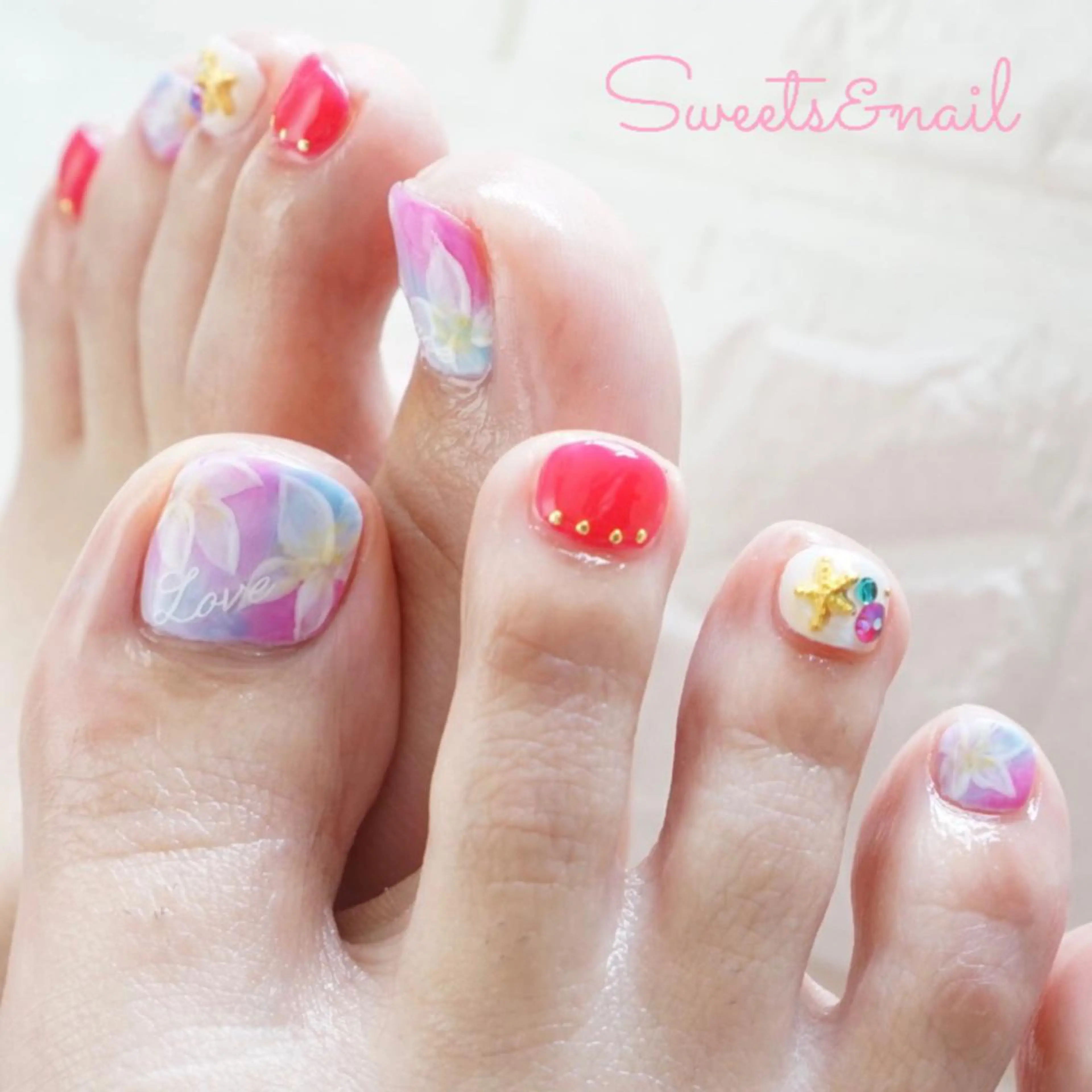 ネイル フットネイル グラデーション Sweets＆ nail みなこのネイルデザイン