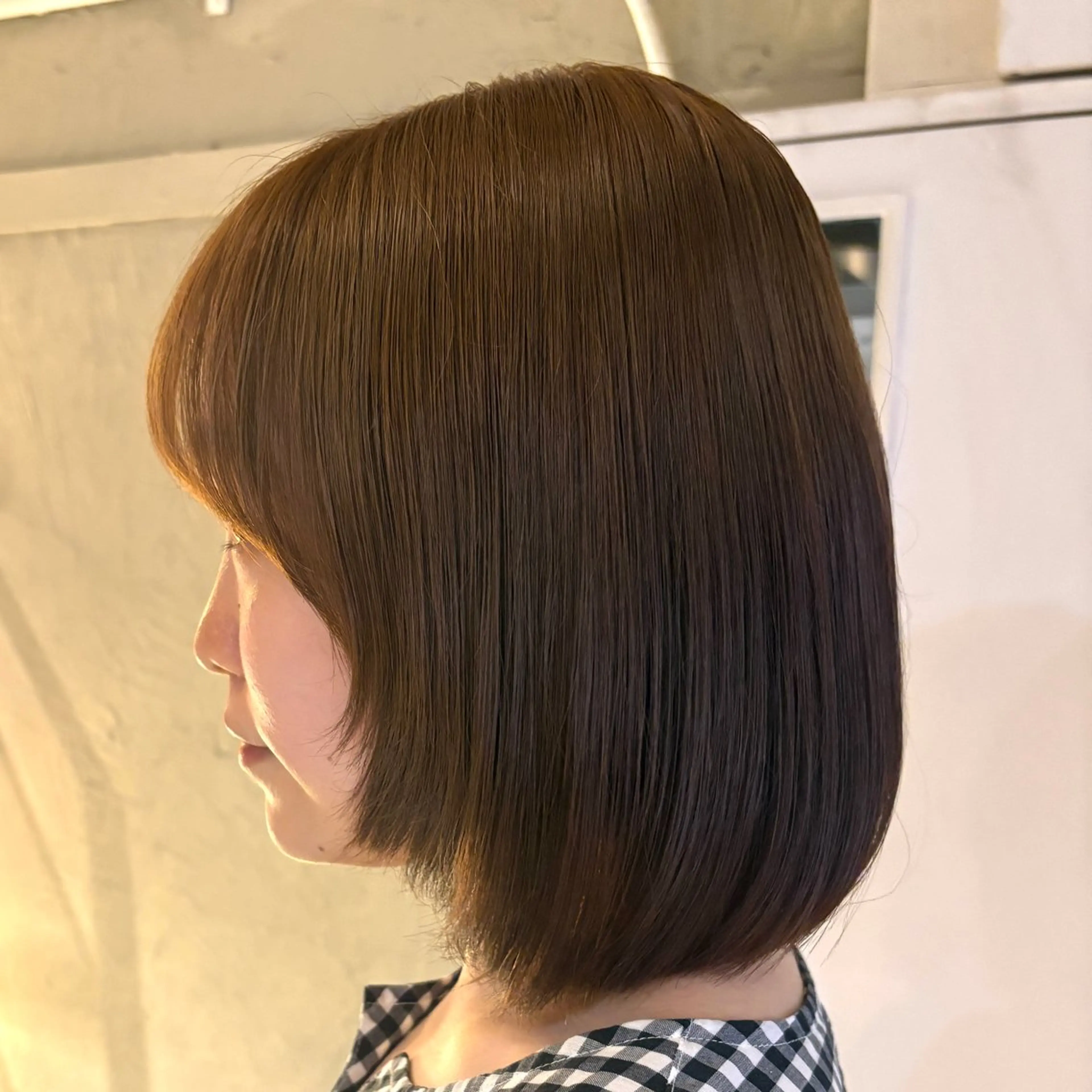 ミディアム カラー ヘアカラー トリートメント ヘアセット 🫧ハイトーン×艶 カラー🫧 Rionのヘアスタイル