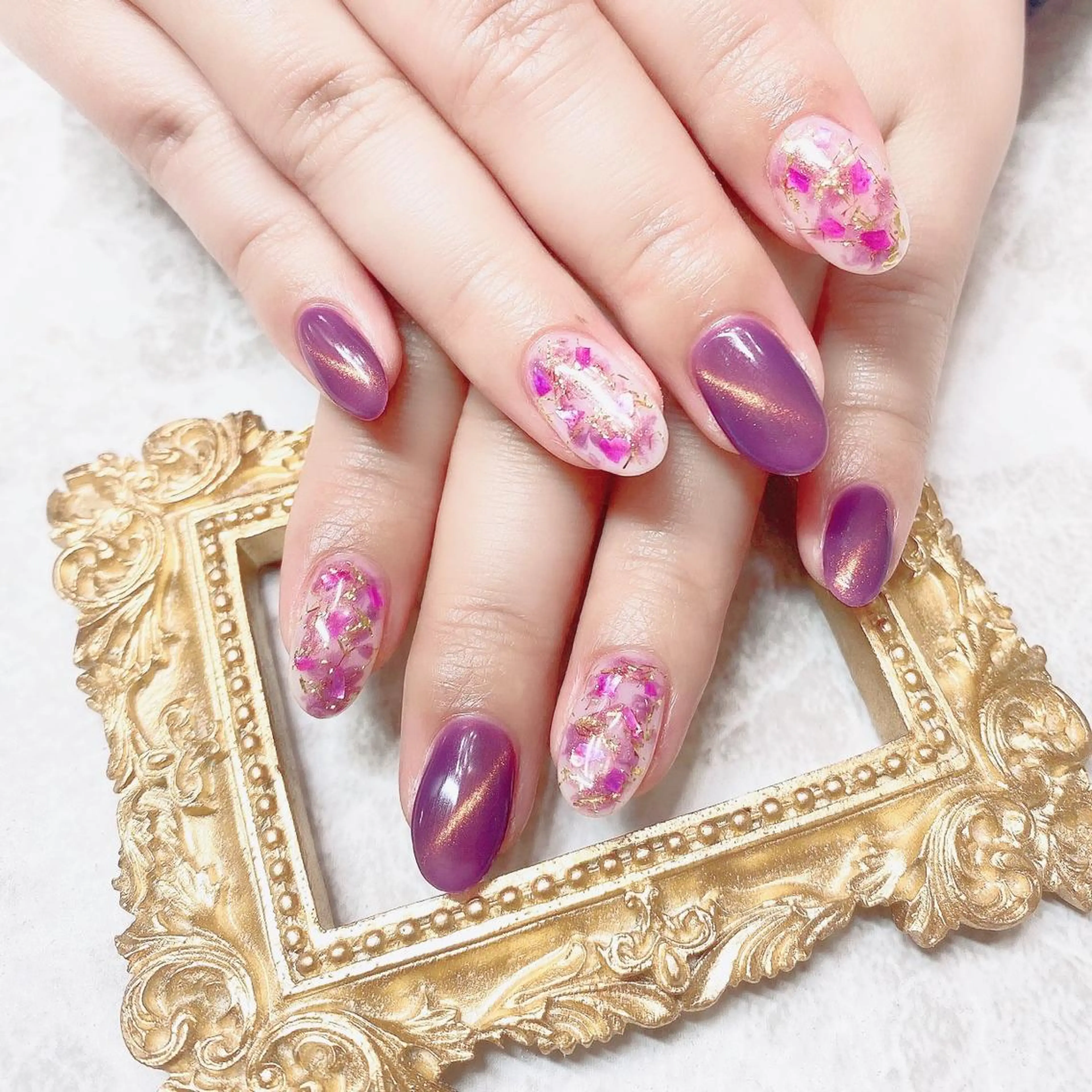 ネイル ハンドネイル マジック ミラーのネイルデザイン