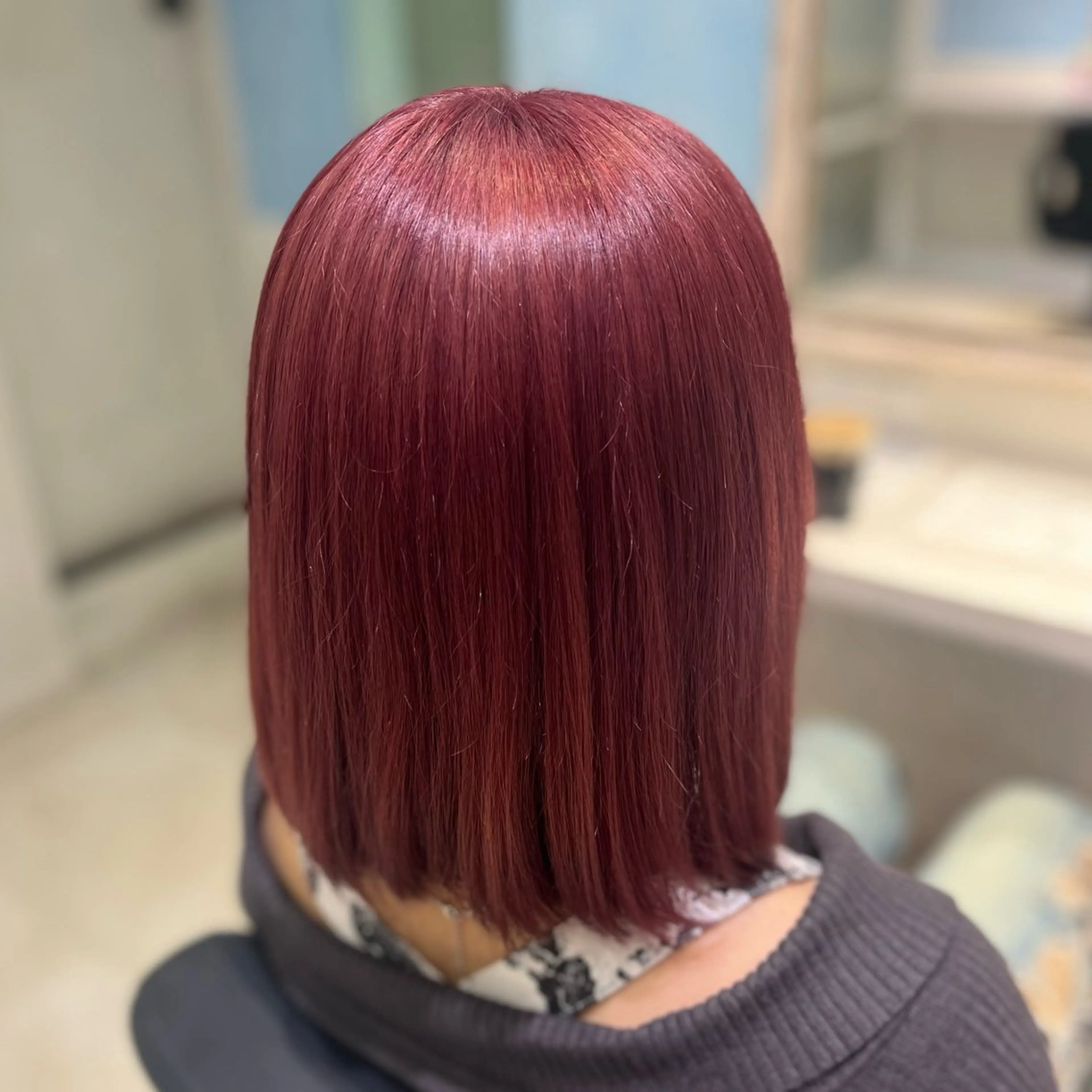 ショート カラー ブリーチ ハイトーンカラー レッドカラー 💖ブリーチ/暖色 𝐘𝐮𝐢💖のヘアスタイル