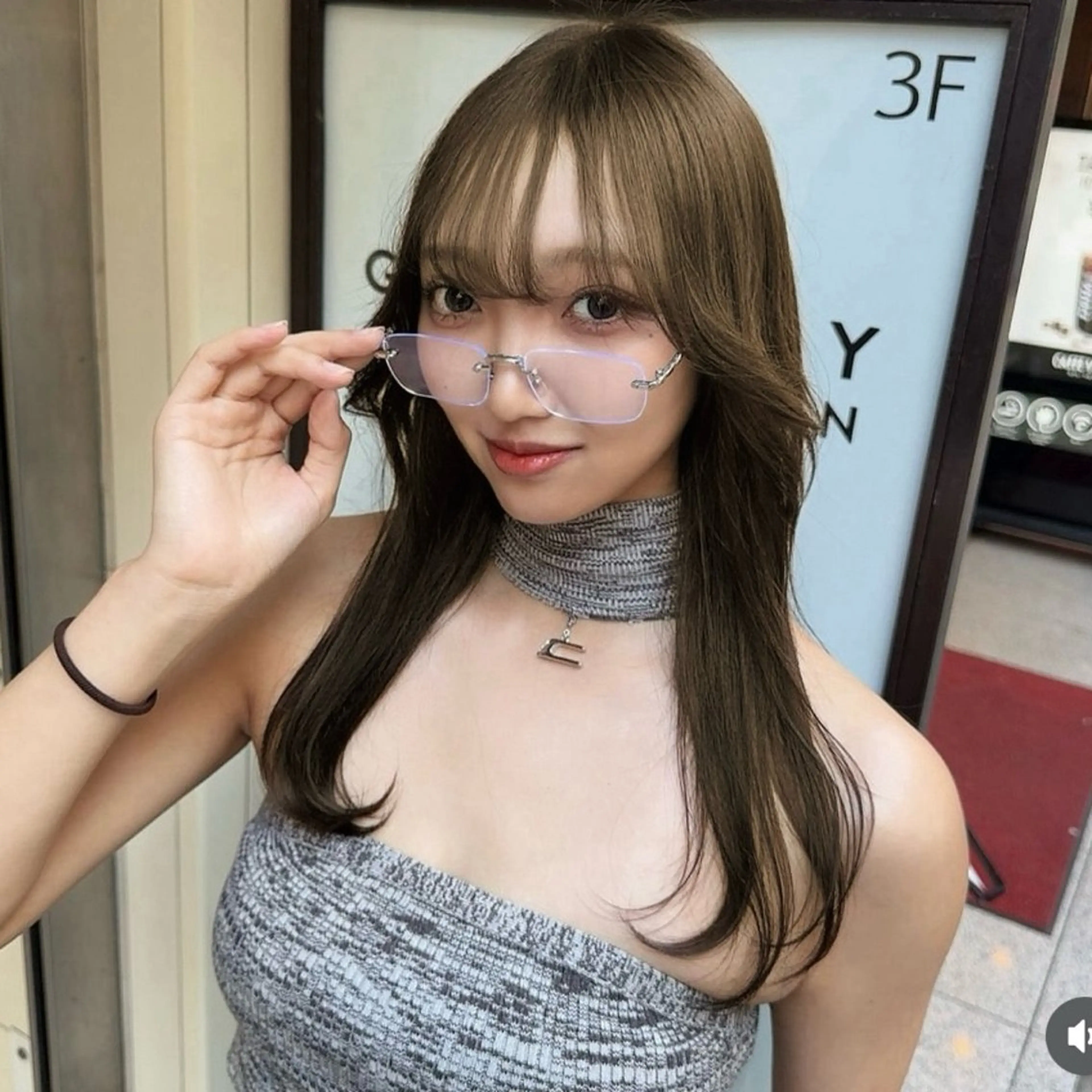 ミディアム ヘアカラー トリートメント 顔周りレイヤー/新宿 /モテ艶カラー/航介のヘアスタイル