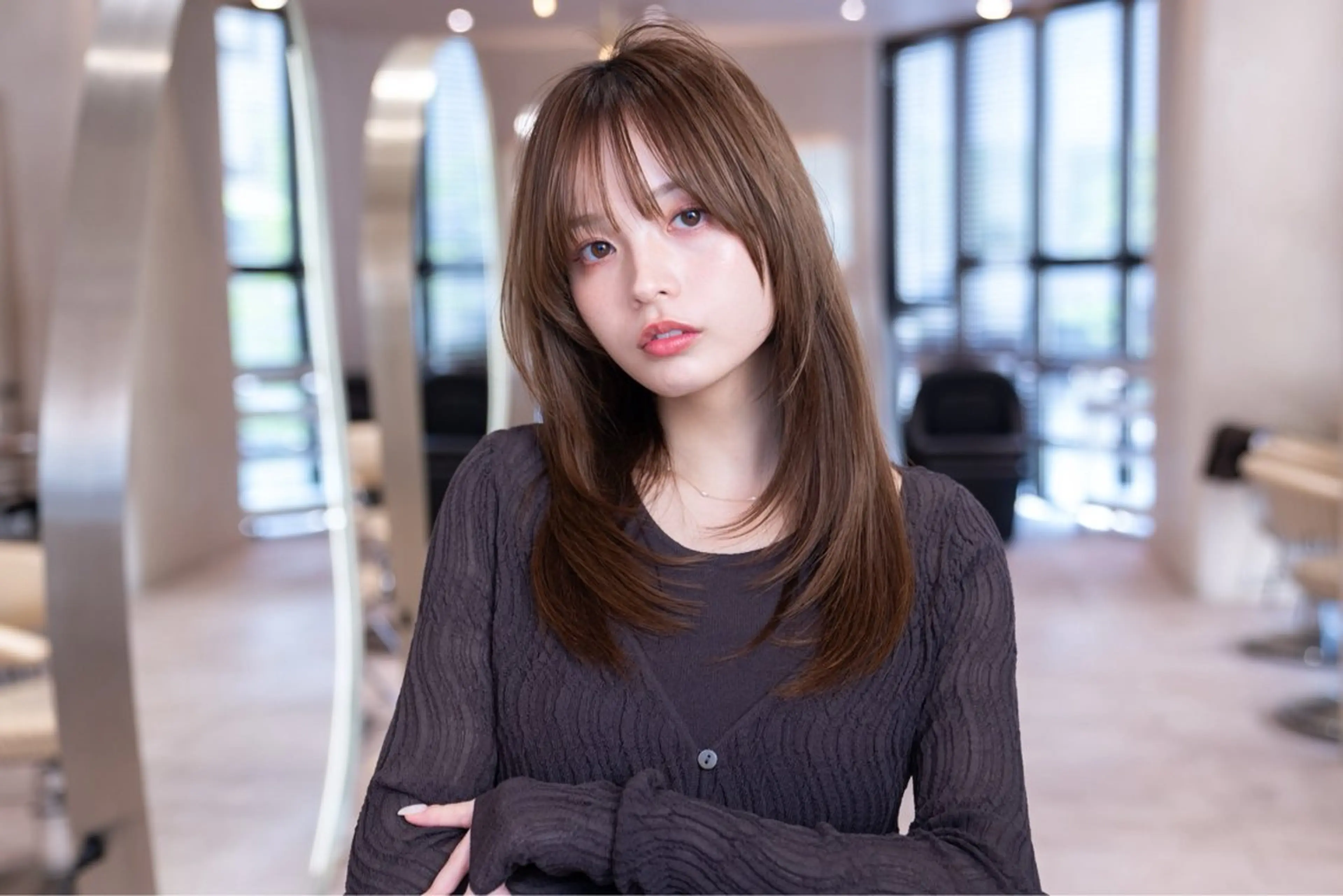 ミディアム カラー カット ヘアカラー トリートメント 🉐レイヤー/塩見 弘樹🉐渋谷のヘアスタイル