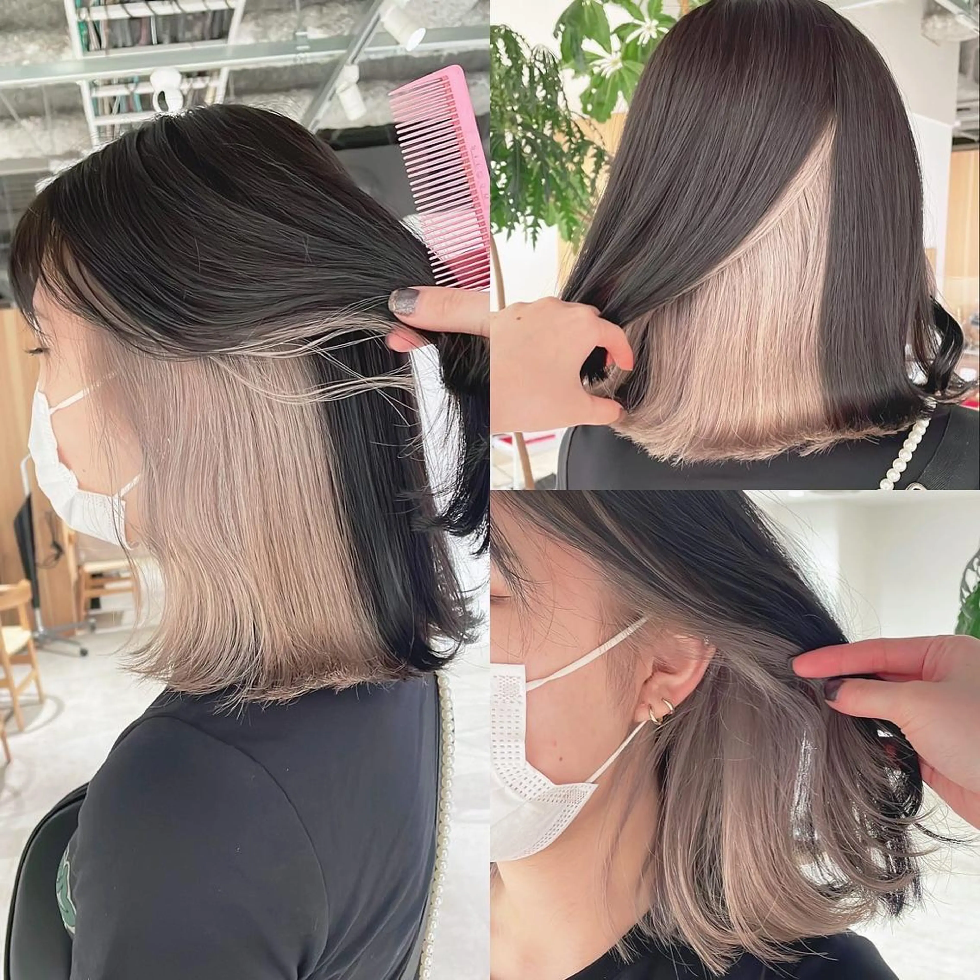 カラー ヘアカラー トリートメント 渋谷:インナーカラー ／🍒エリカ🍒のヘアスタイル