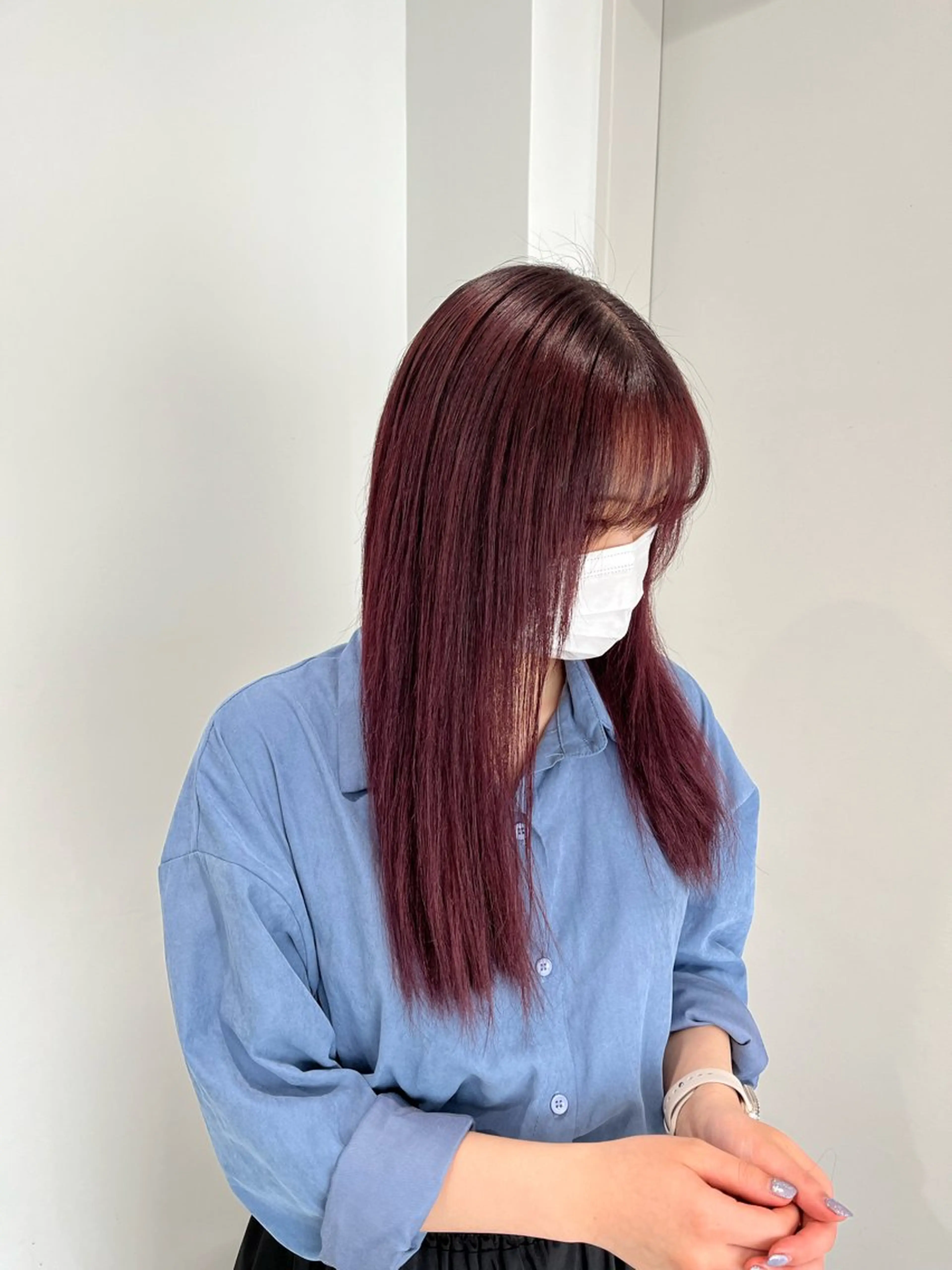 セミロング カラー 縮毛矯正/ハイトーン /パーマ/せき🧸のヘアスタイル