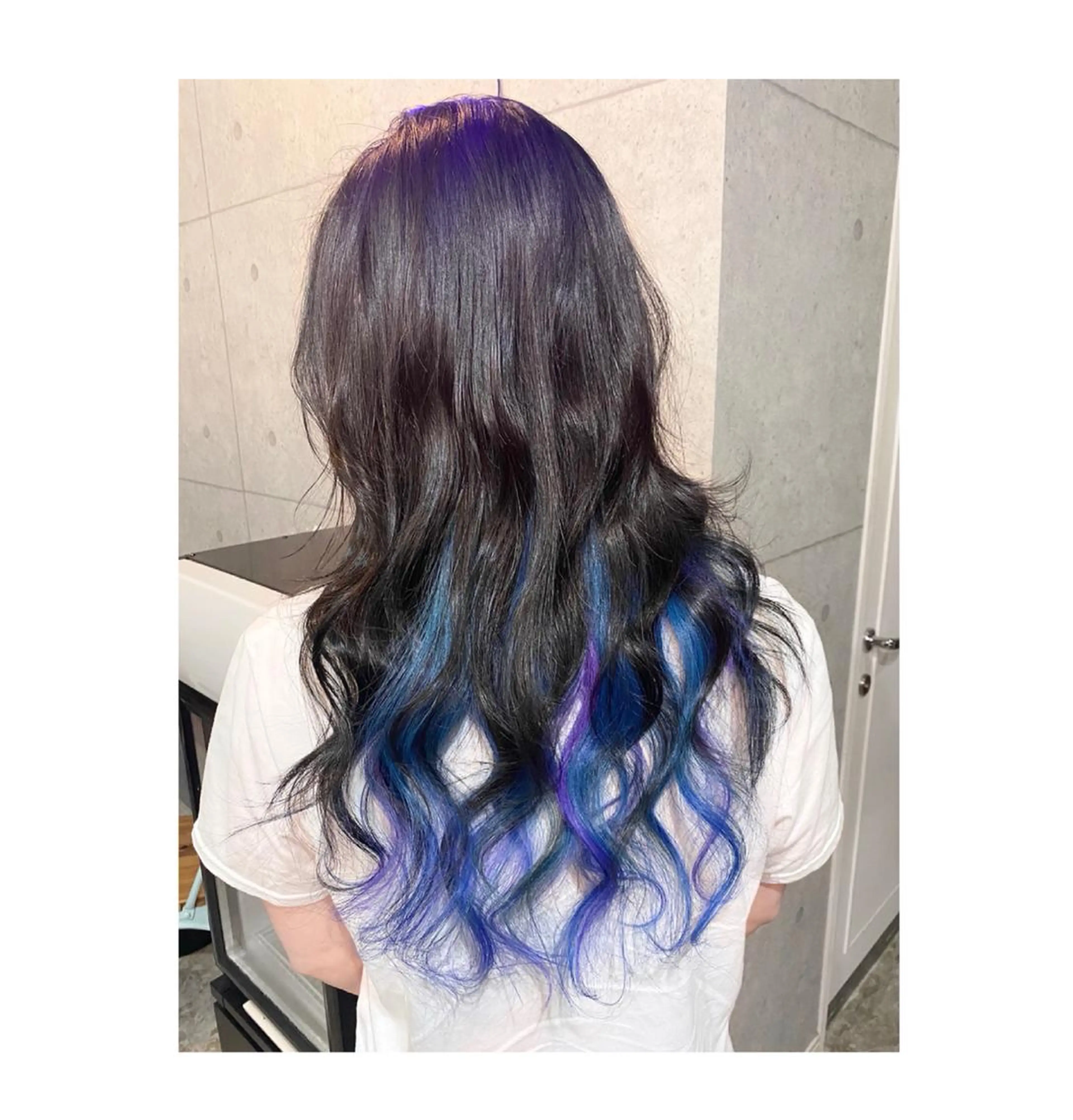 ロング カラー ブルーカラー パープルカラー ユニコーンカラー ヘアカラー TSUNO🦖 派手髪/オタク美容師のヘアスタイル