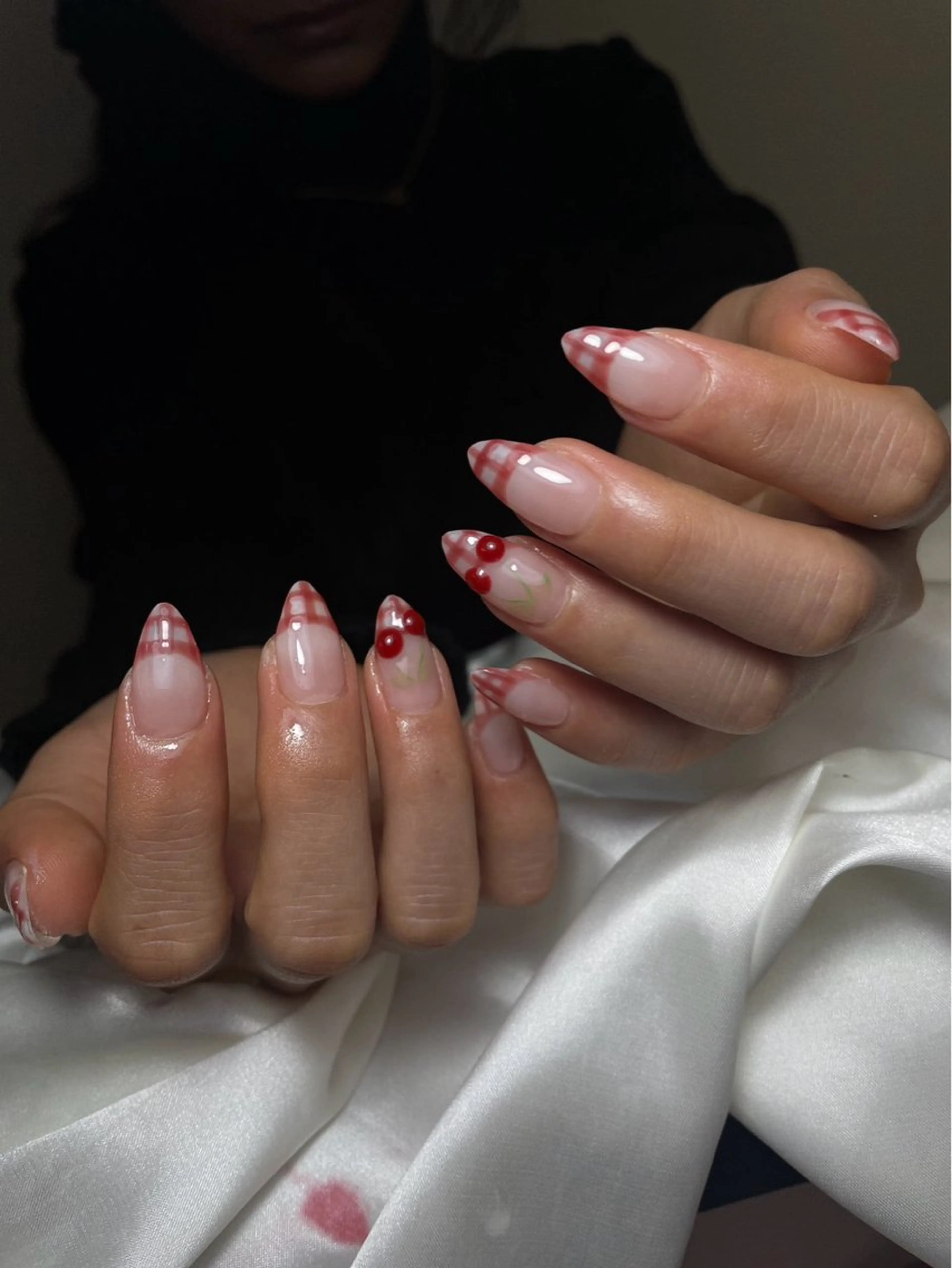 ネイル チークネイル 桜ネイル 長さ出し フットネイル ジェルネイル ハンドネイル XIINH NAIL SALONのネイルデザイン