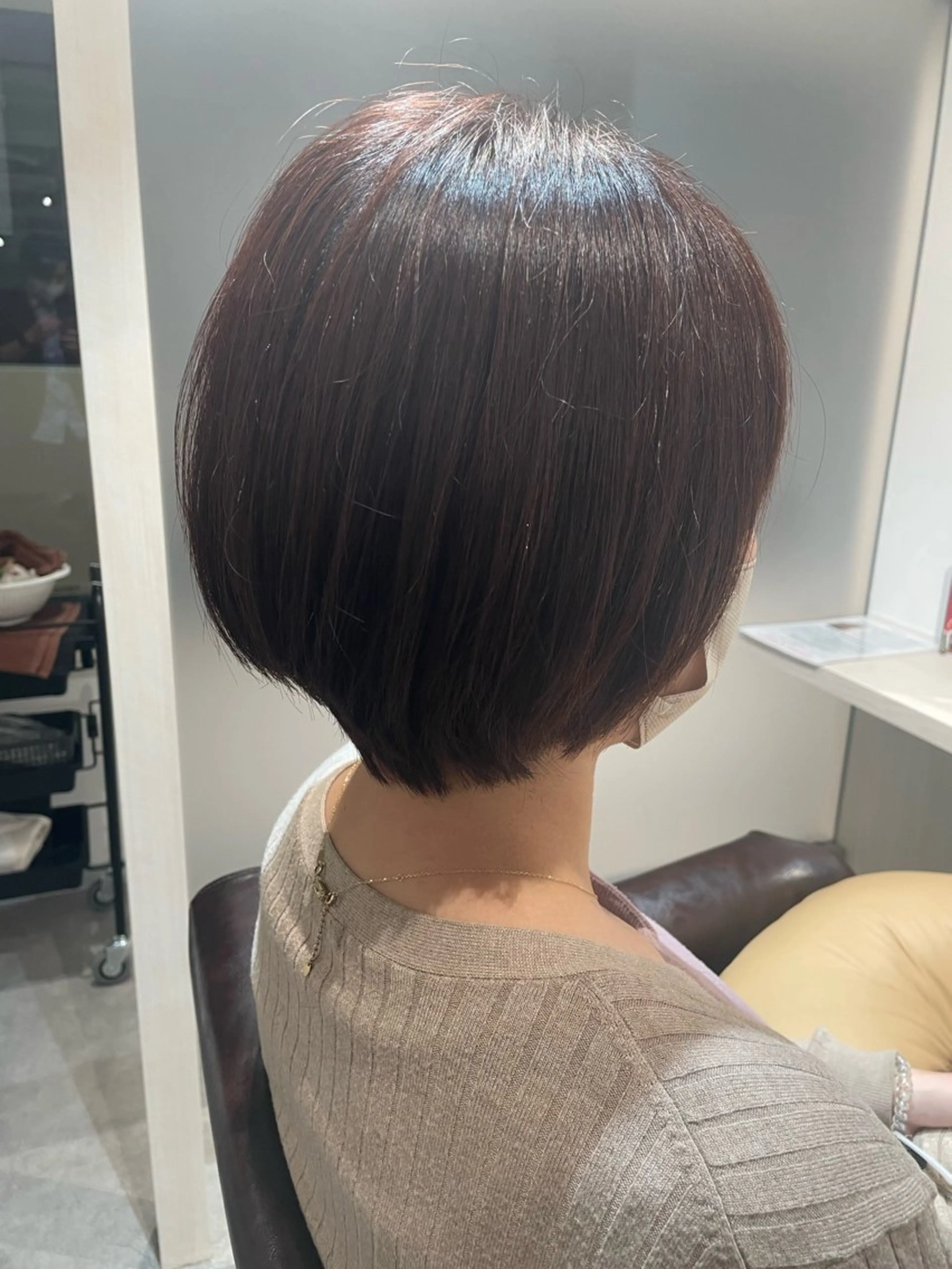 ショート カラー ショートボブ 丸みショート ブリーチ ブリーチなしカラー ボブ 横浜/ショート石野 晃靖のヘアスタイル