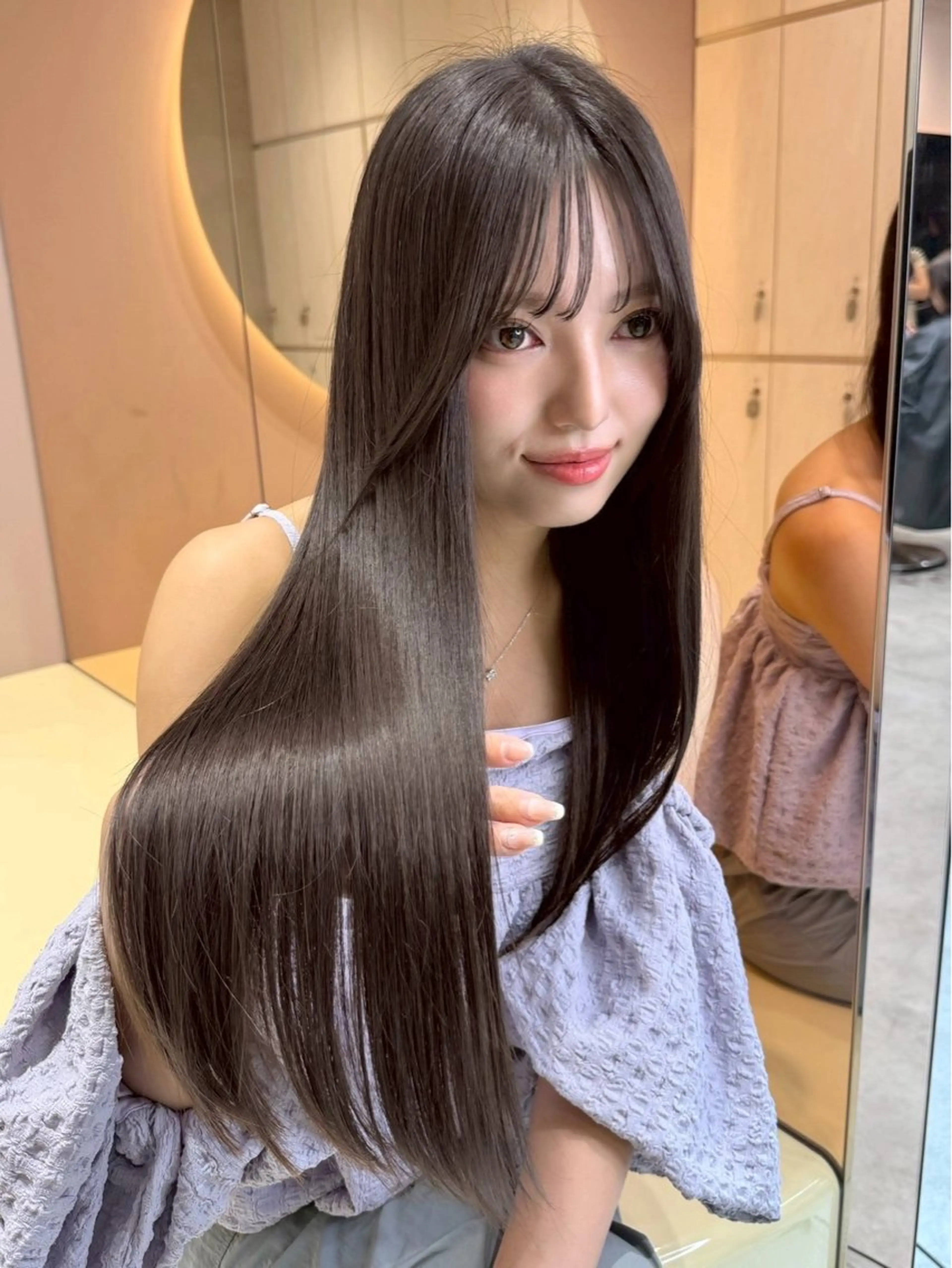 【湿気などが気になる梅雨前に🔥】髪質改善ストレート✨+ナノスチーム高保湿トリートメント🫧の写真