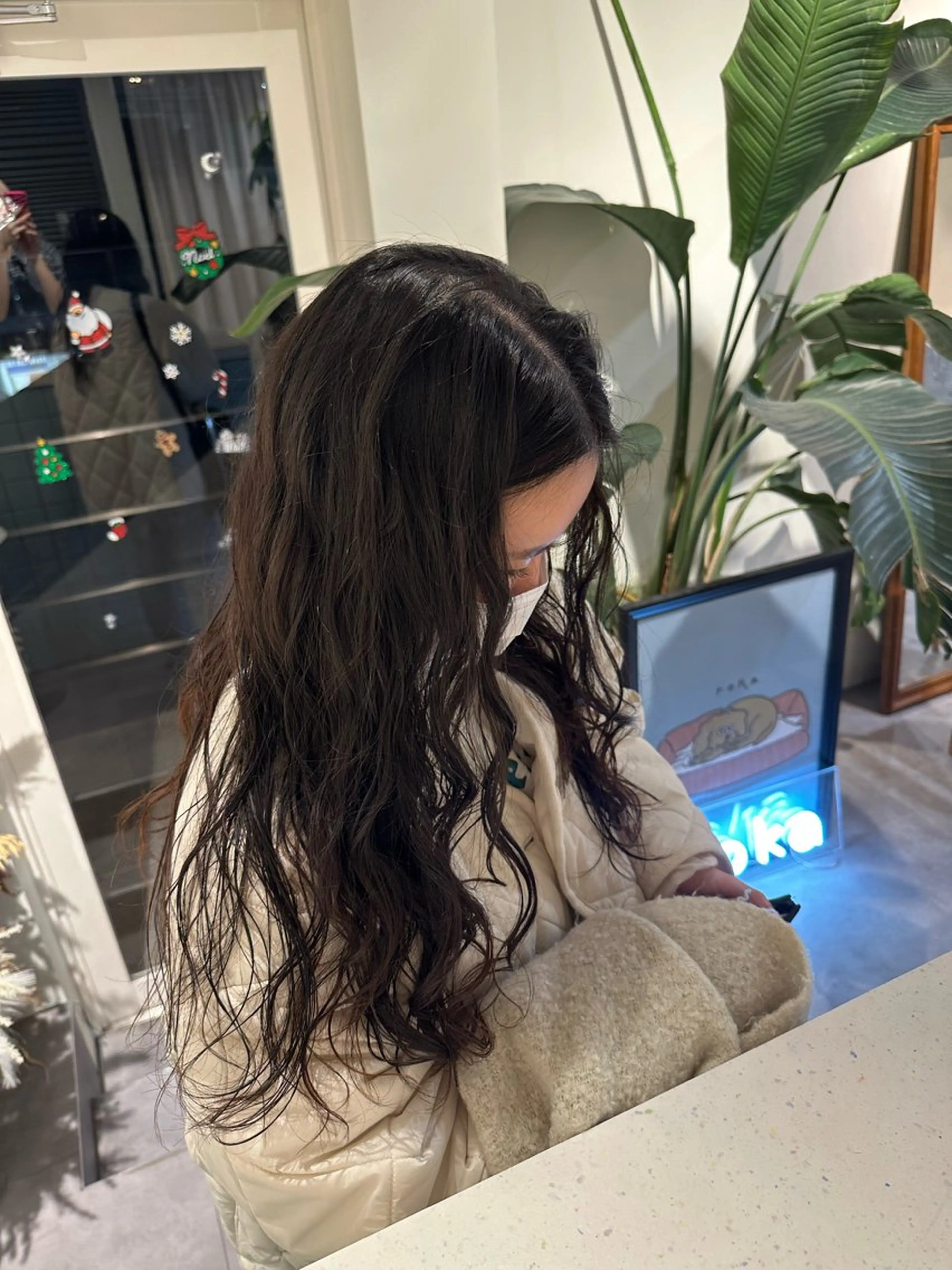 ロング パーマ HANAME 原宿美容室のヘアスタイル