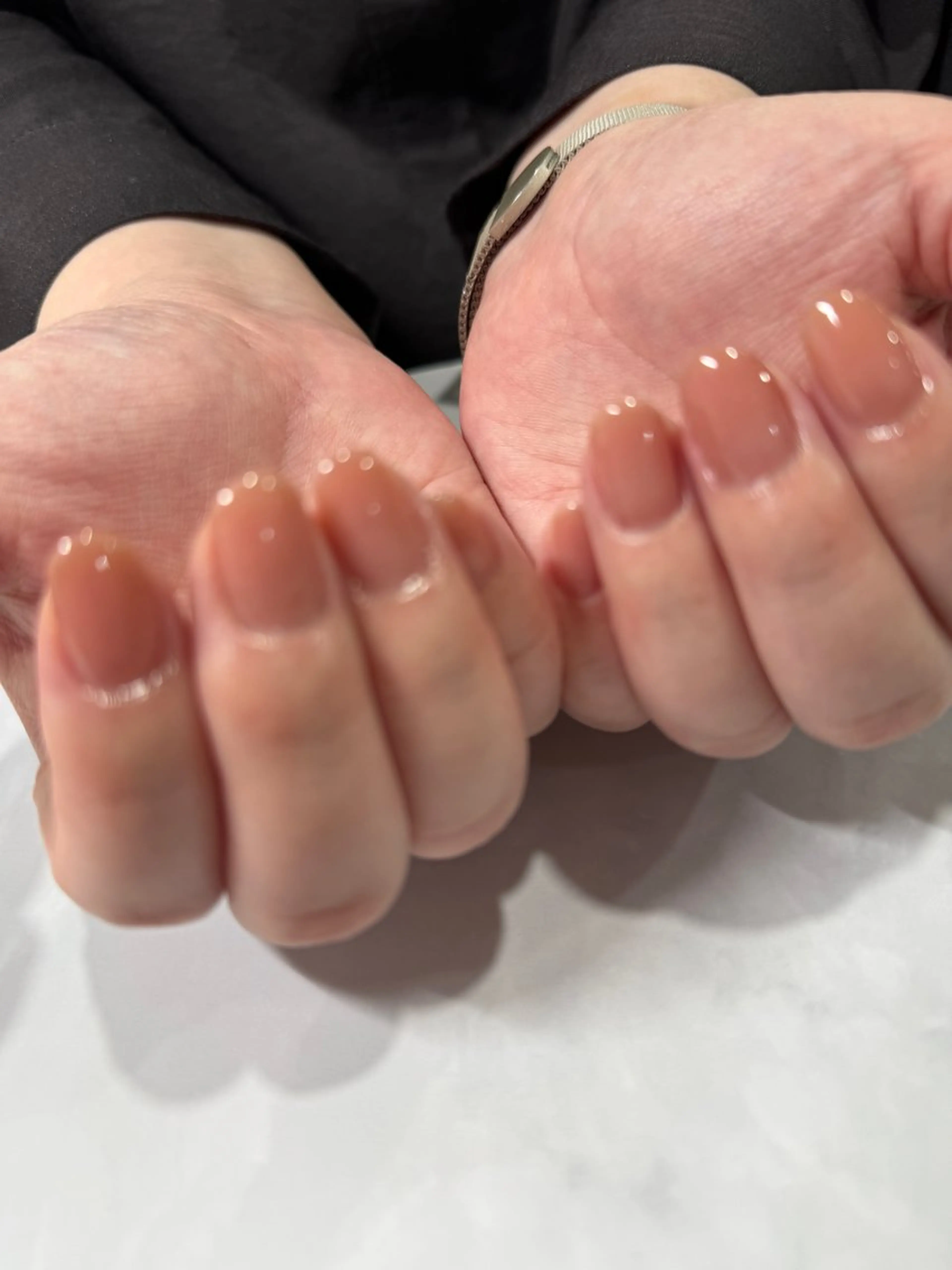 ネイル ジェルネイル ニュアンスネイル オフィスネイル パラジェル シンプルネイル tete nailstudioのネイルデザイン