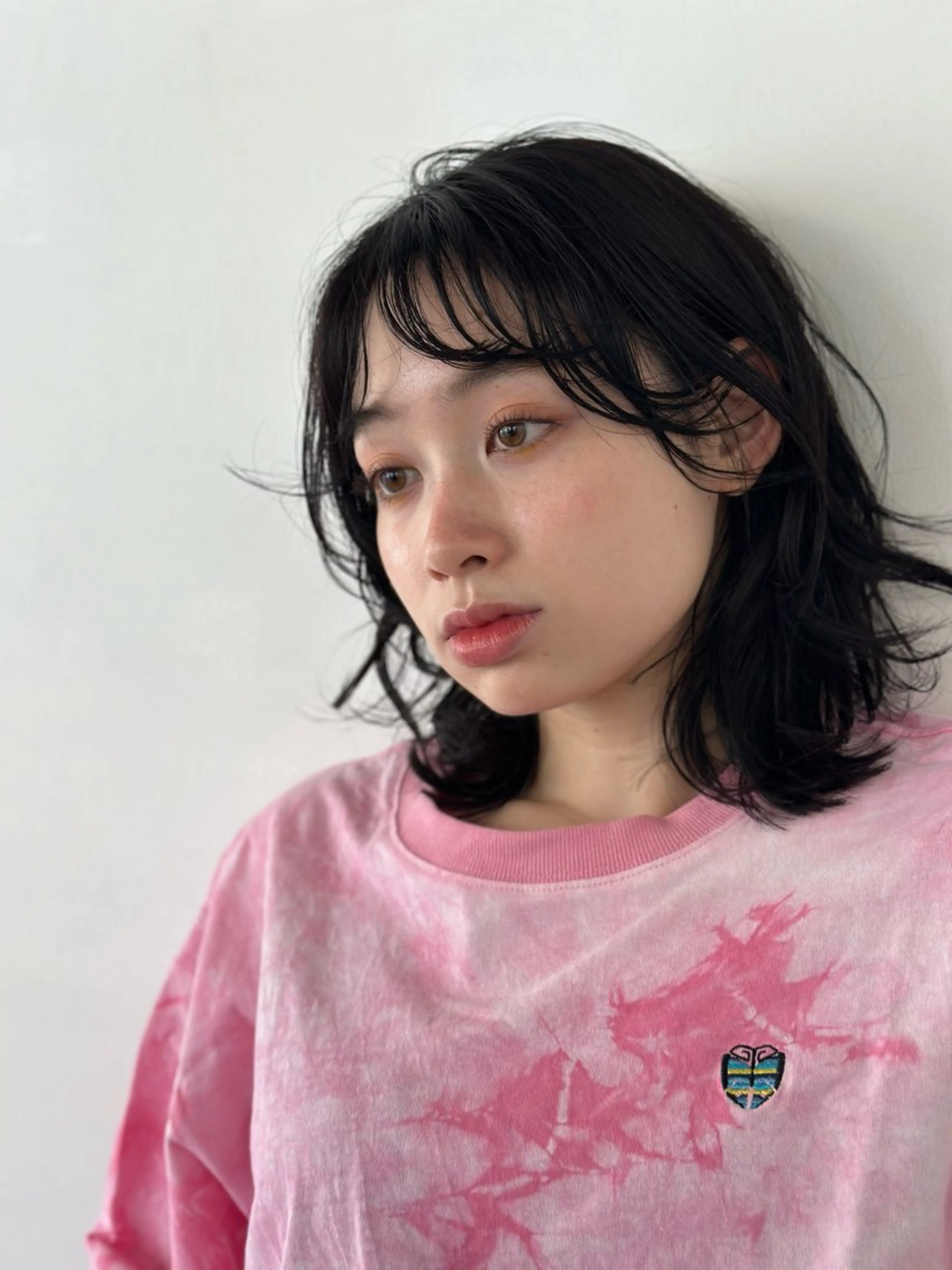 ミディアム パーマ ミディアムパーマ くせ毛 さとう あやかのヘアスタイル