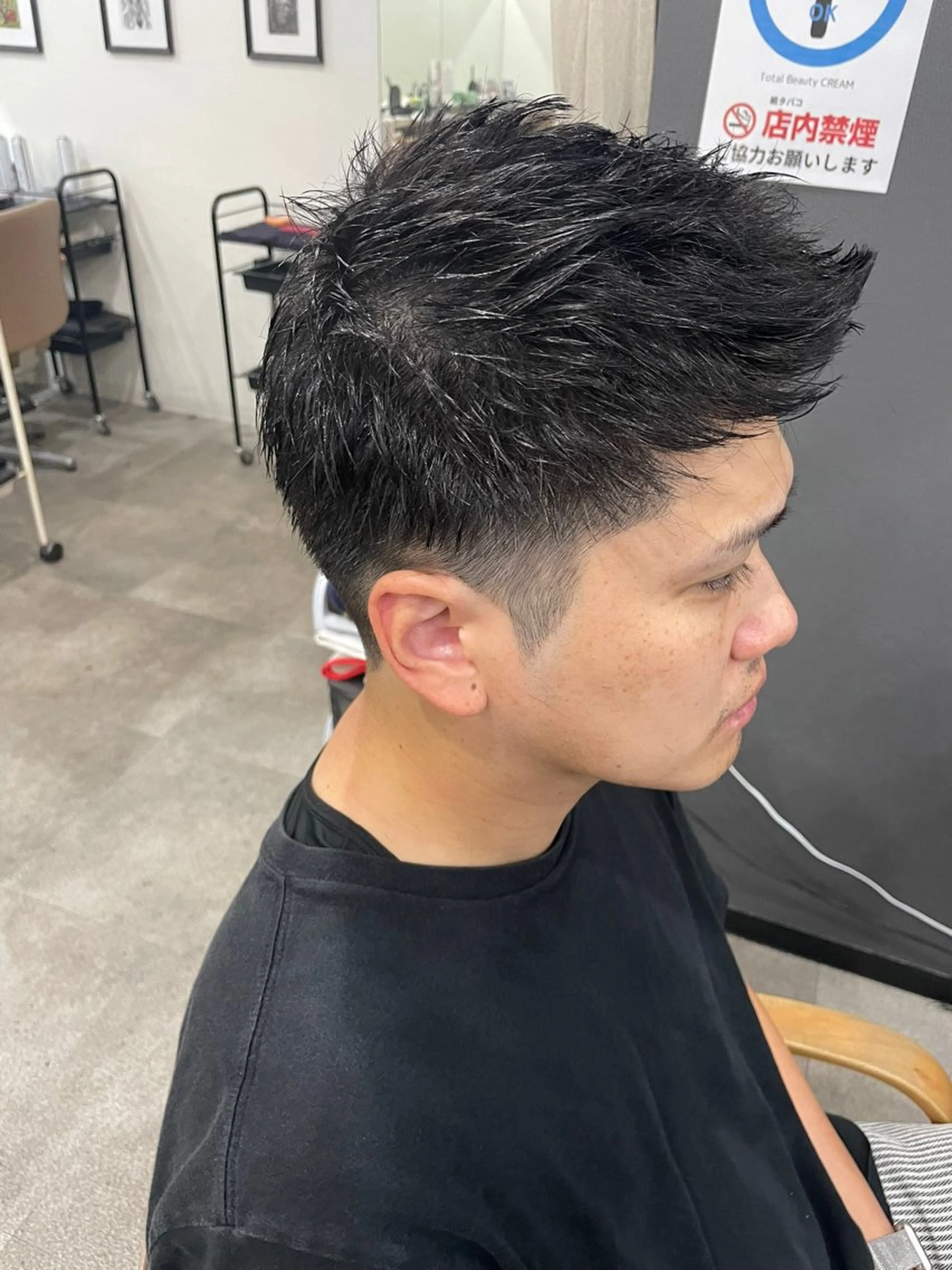 ショート メンズ ビジネス モヒカン ソフトモヒカン 髙野 亮吾のヘアスタイル