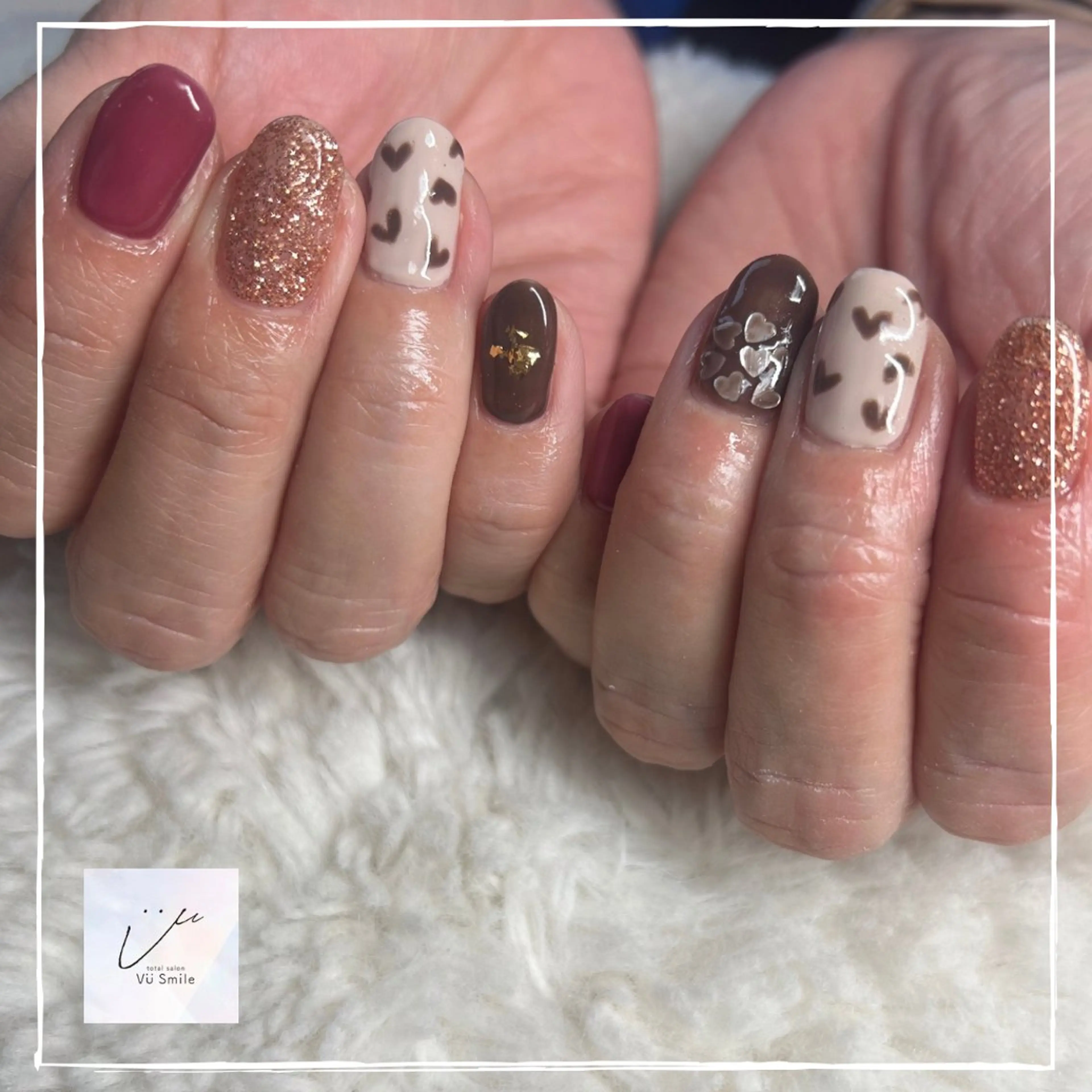 ネイル バレンタイン ハンドネイル 瀬野 佑季のネイルデザイン