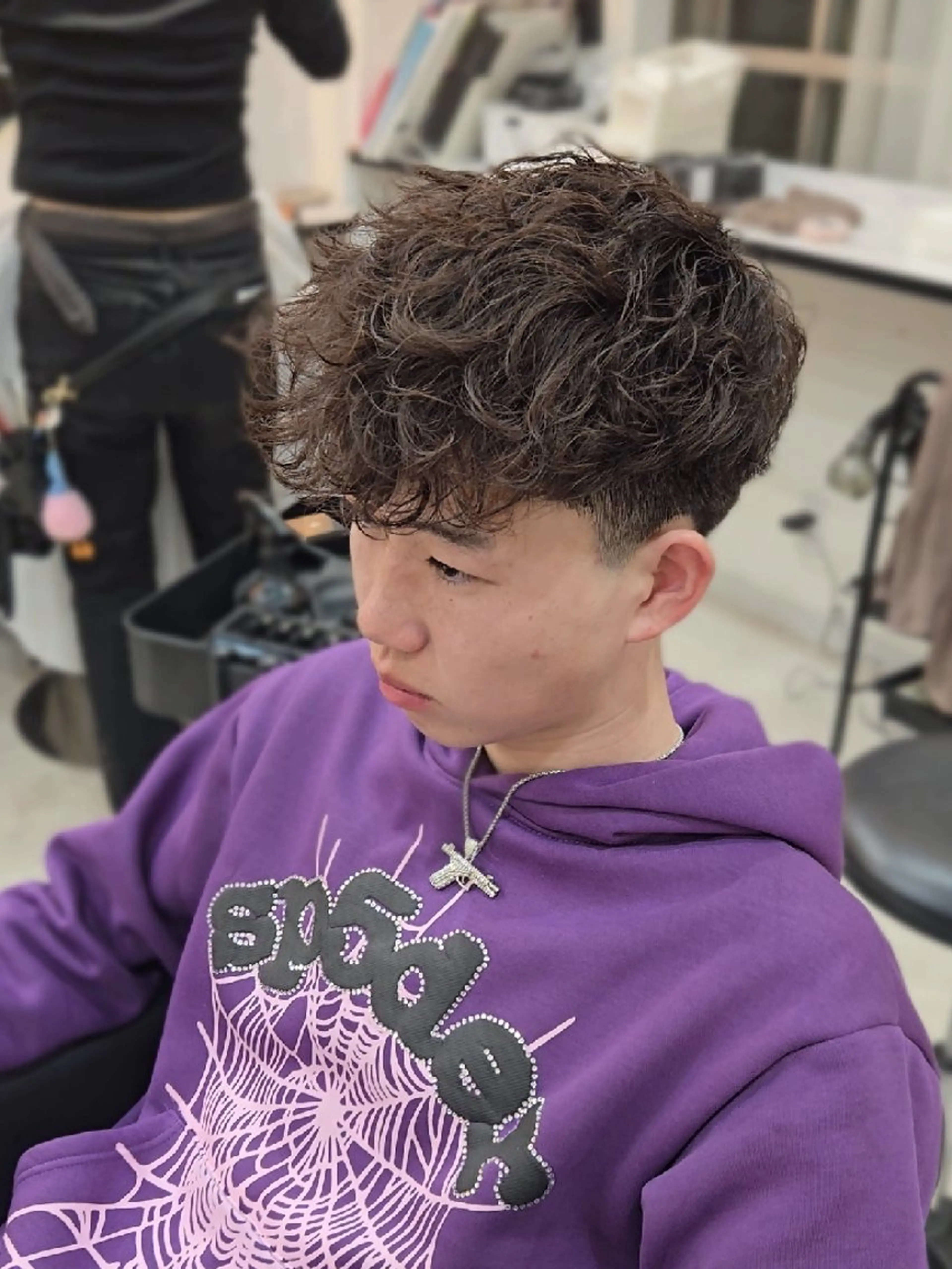 メンズ ショート パーマ メンズパーマ カット パーマ ヘアセット LEN名古屋/パーマ 海外ヘア/メンズ特化のヘアスタイル