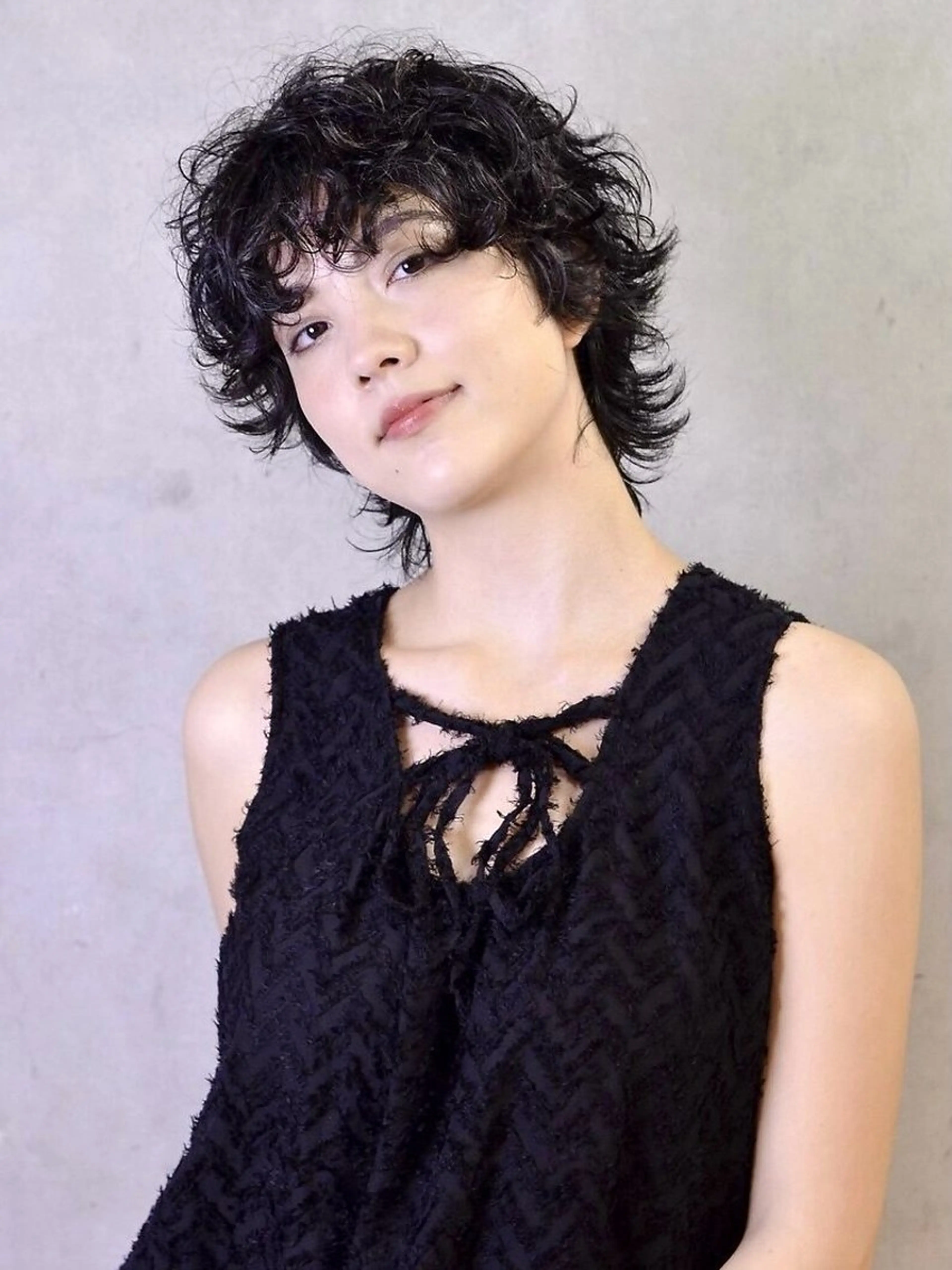 ショート パーマ カット パーマ トリートメント 髪質改善/ヘアケア coiiはしもとはなのヘアスタイル