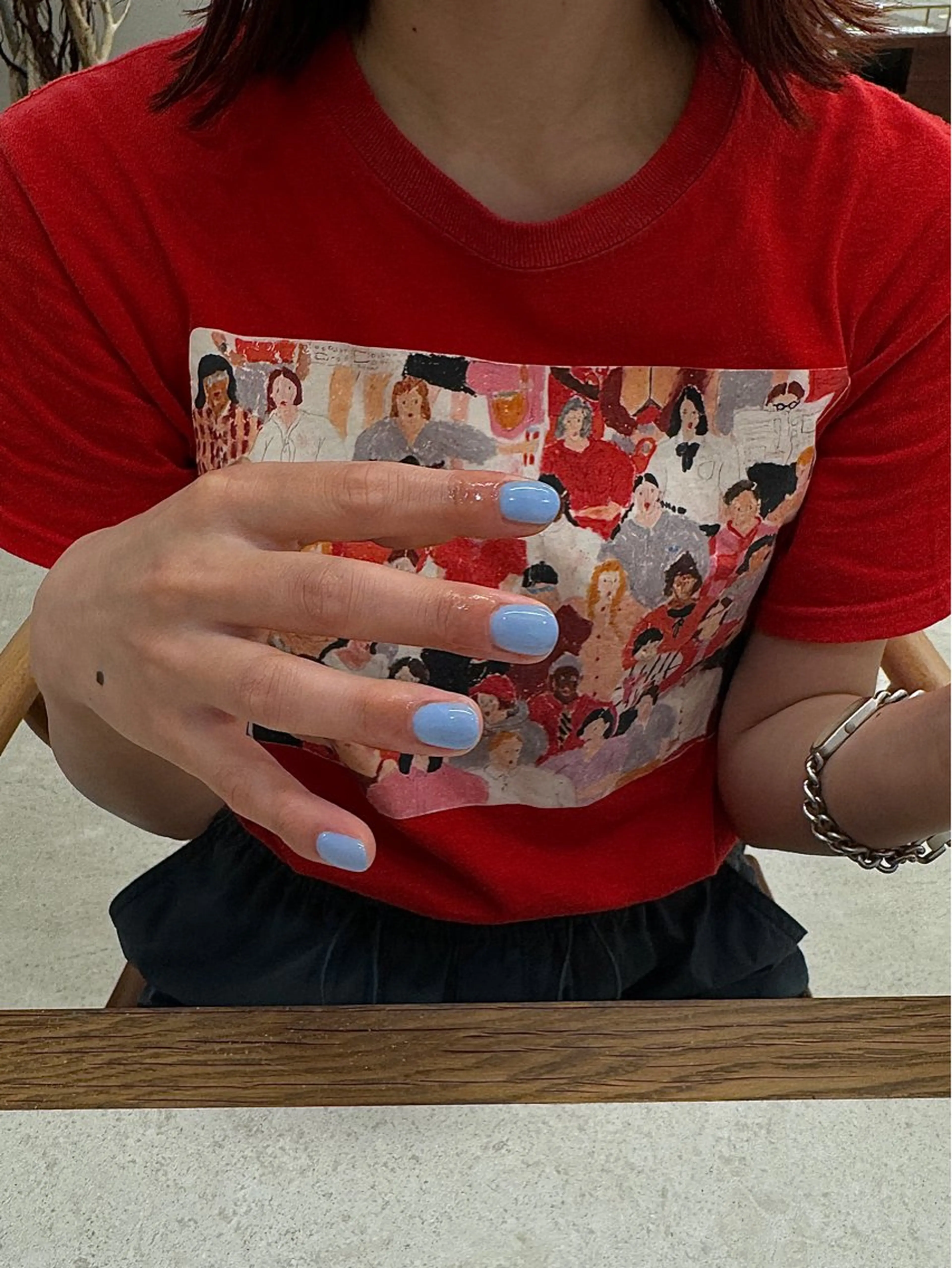 ネイル ブルー ショートネイル 市川 加奈子のネイルデザイン