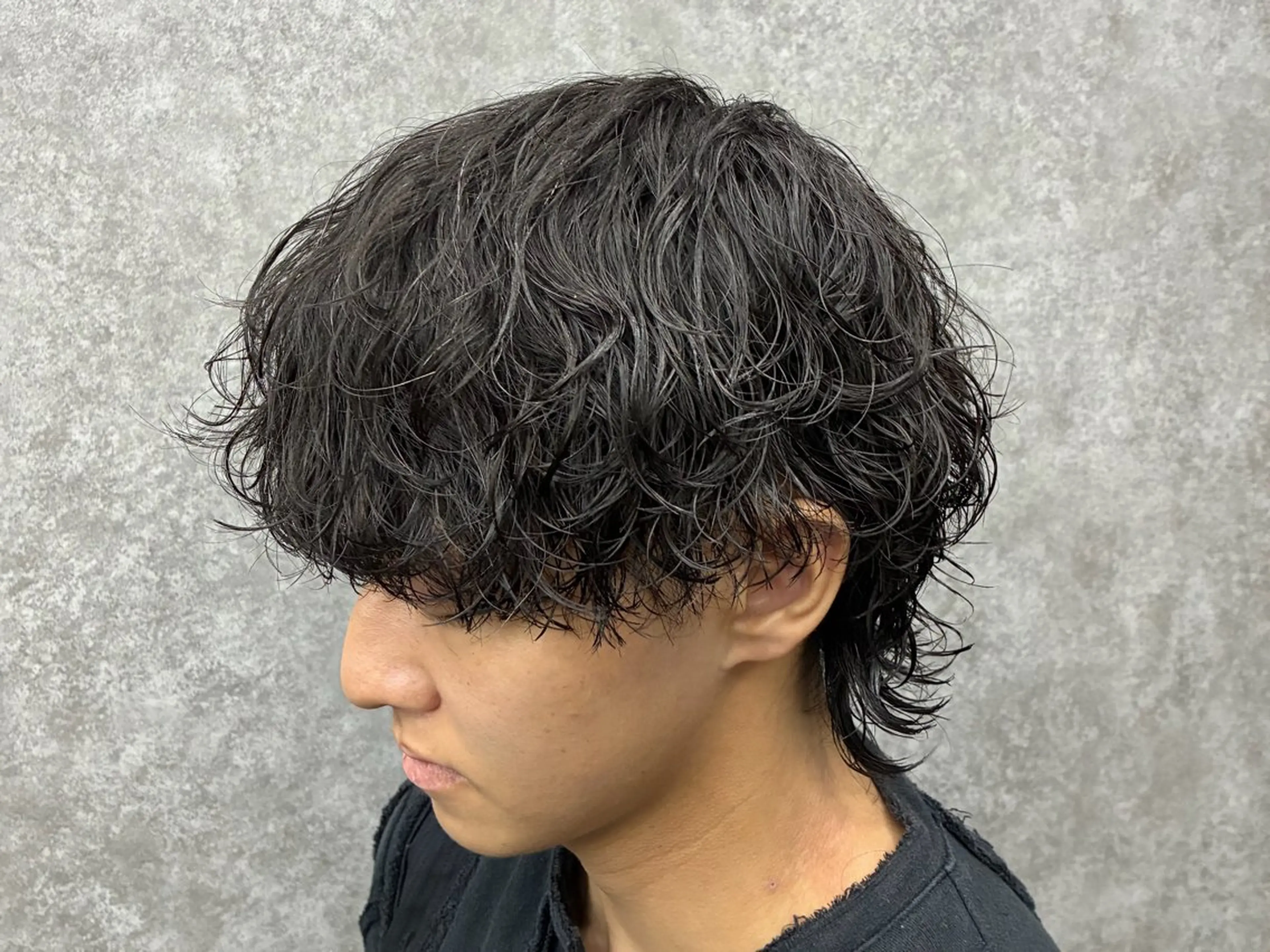 パーマ メンズ カット パーマ 深野 ちさとのヘアスタイル