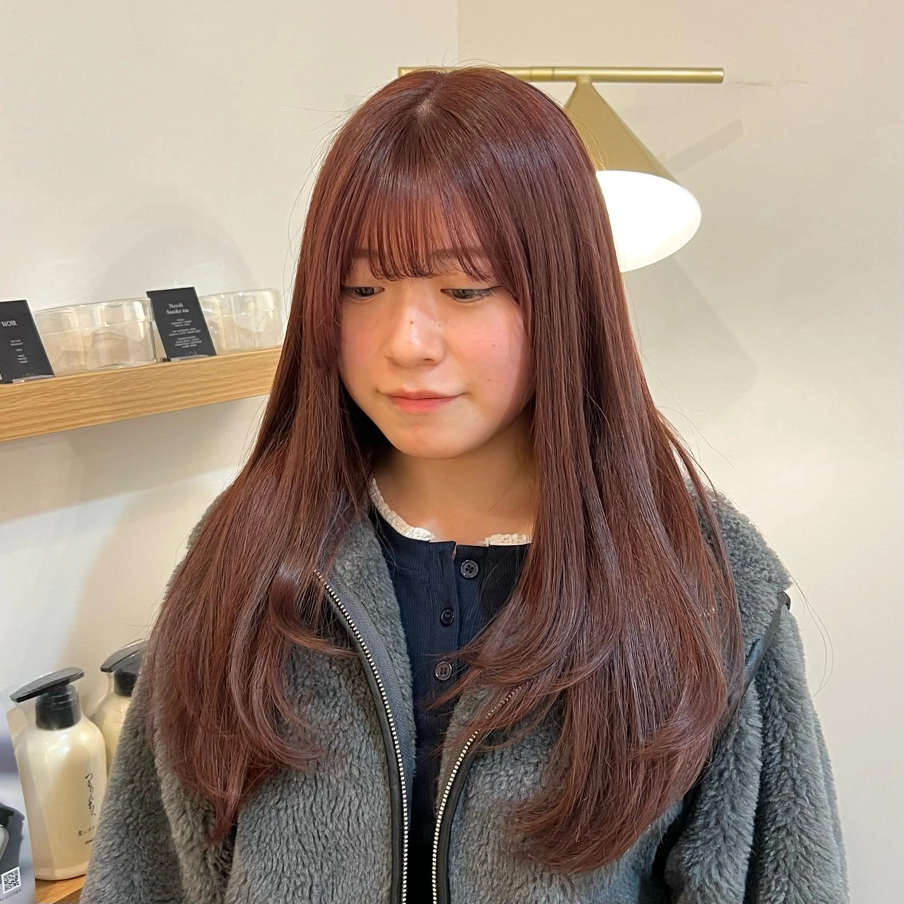 セミロング カラー ベージュカラー ブリーチ 透明感カラー ダブルカラー グレージュ ヘアカラー 艶カラー/透明感 /ヒグチアオイのヘアスタイル