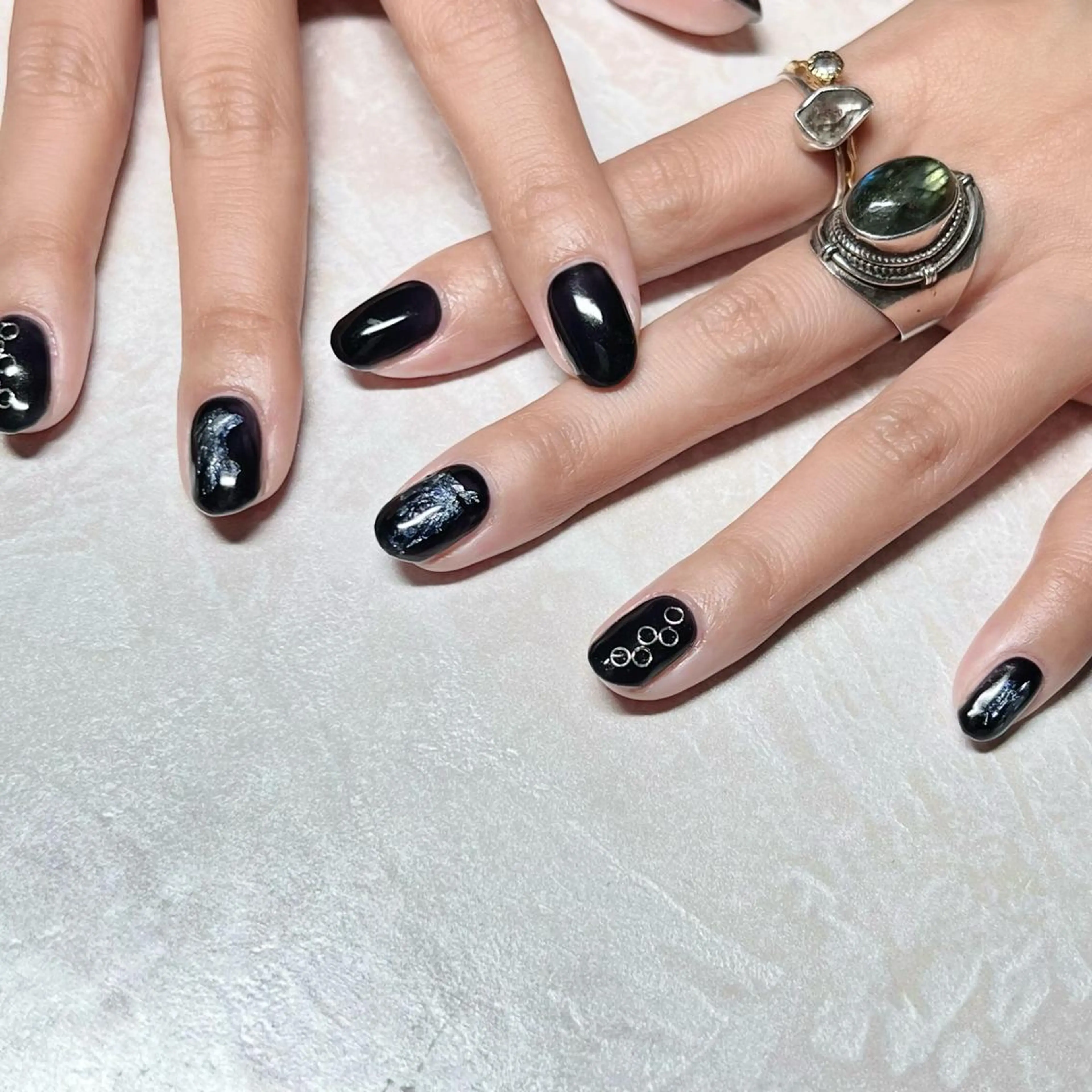 ネイル マグネットネイル ニュアンスネイル ショートネイル gemickle nailのネイルデザイン