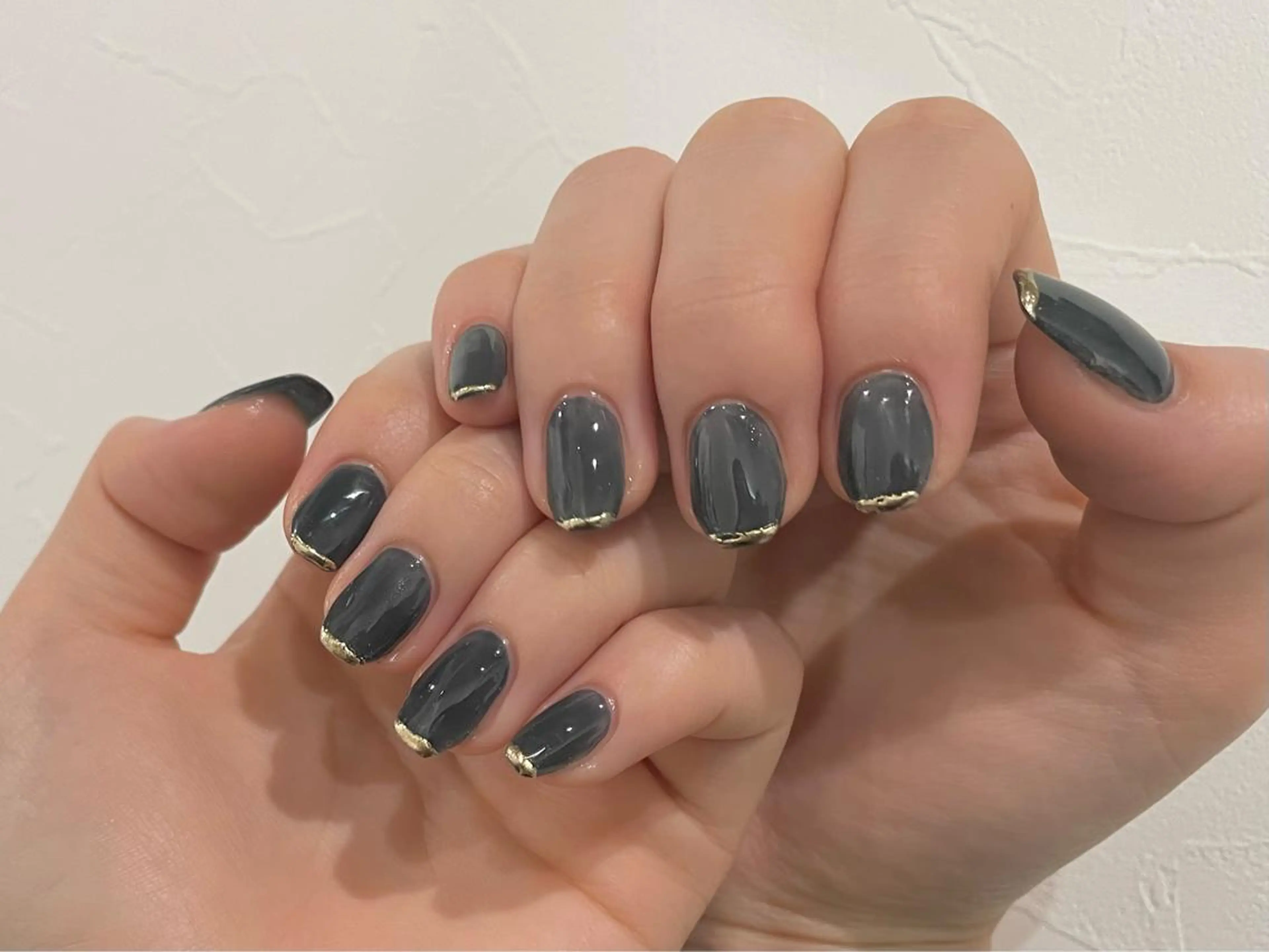 ネイル フレンチネイル ミラーネイル riri-nail Rie Endoのネイルデザイン