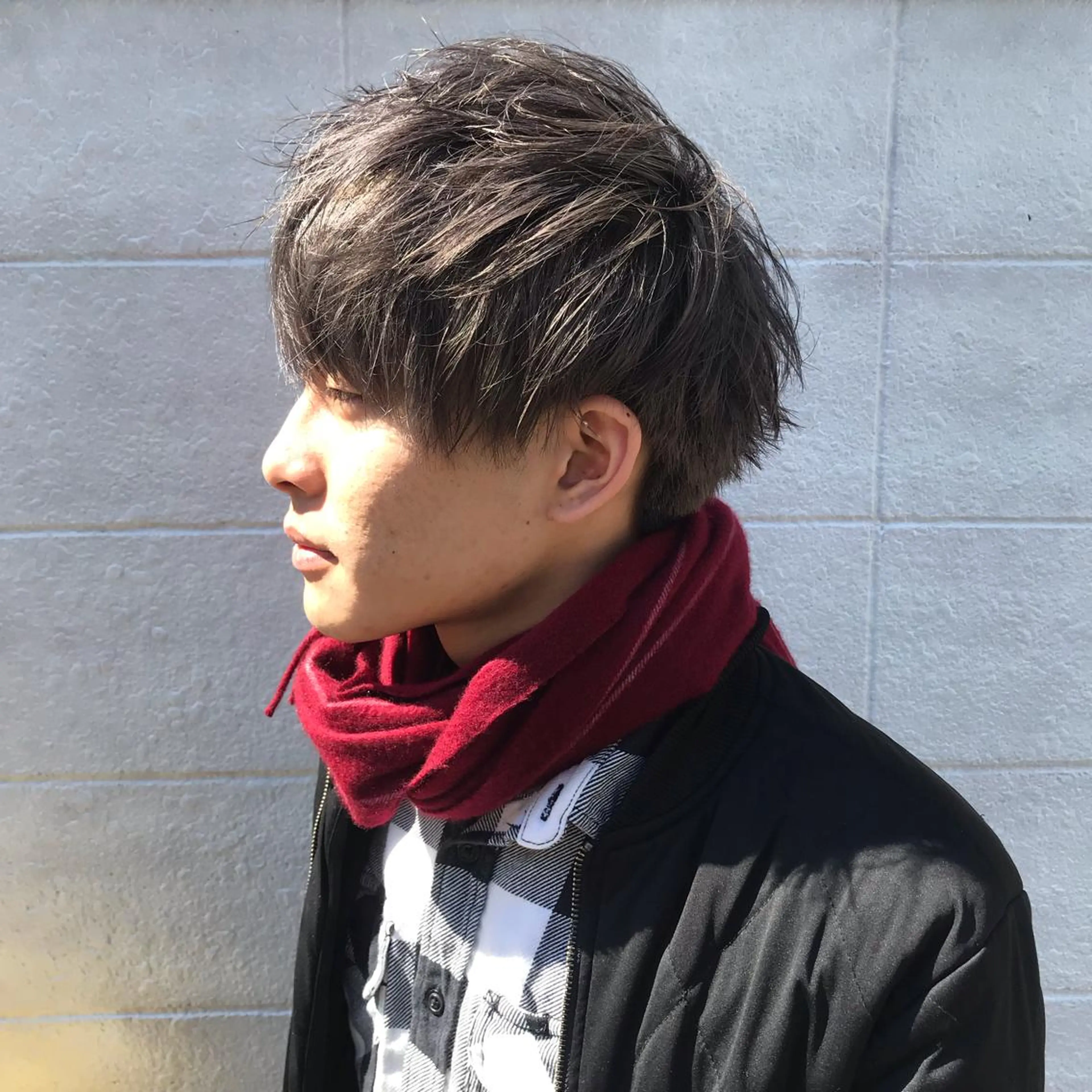ショート カラー パーマ メンズ ニュアンスパーマ/ レイヤー/茶屋町のヘアスタイル