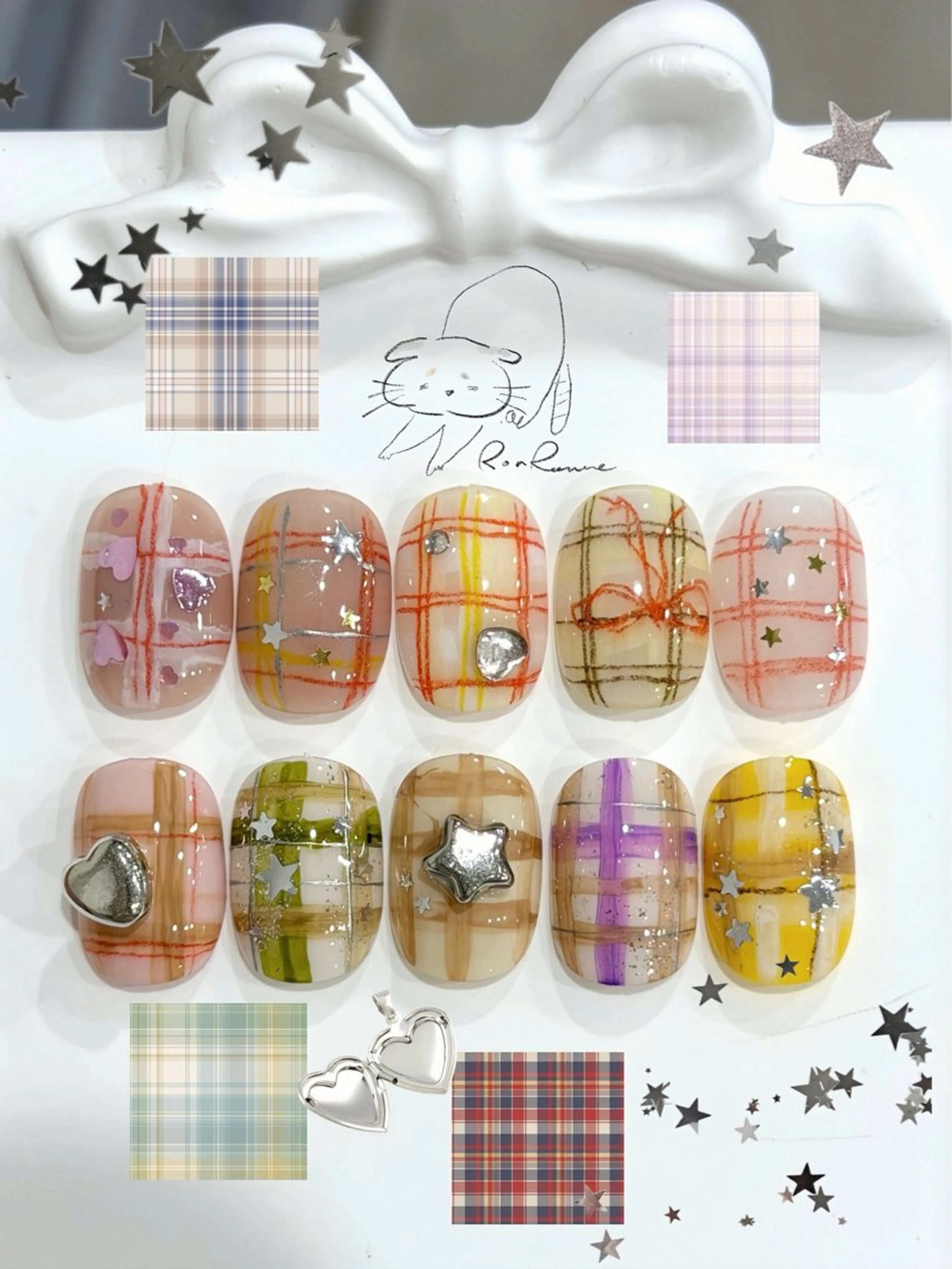 ネイル オーロラネイル 長さ出し フレンチネイル ジェルネイル ミラーネイル ハンドネイル ronronne .のネイルデザイン