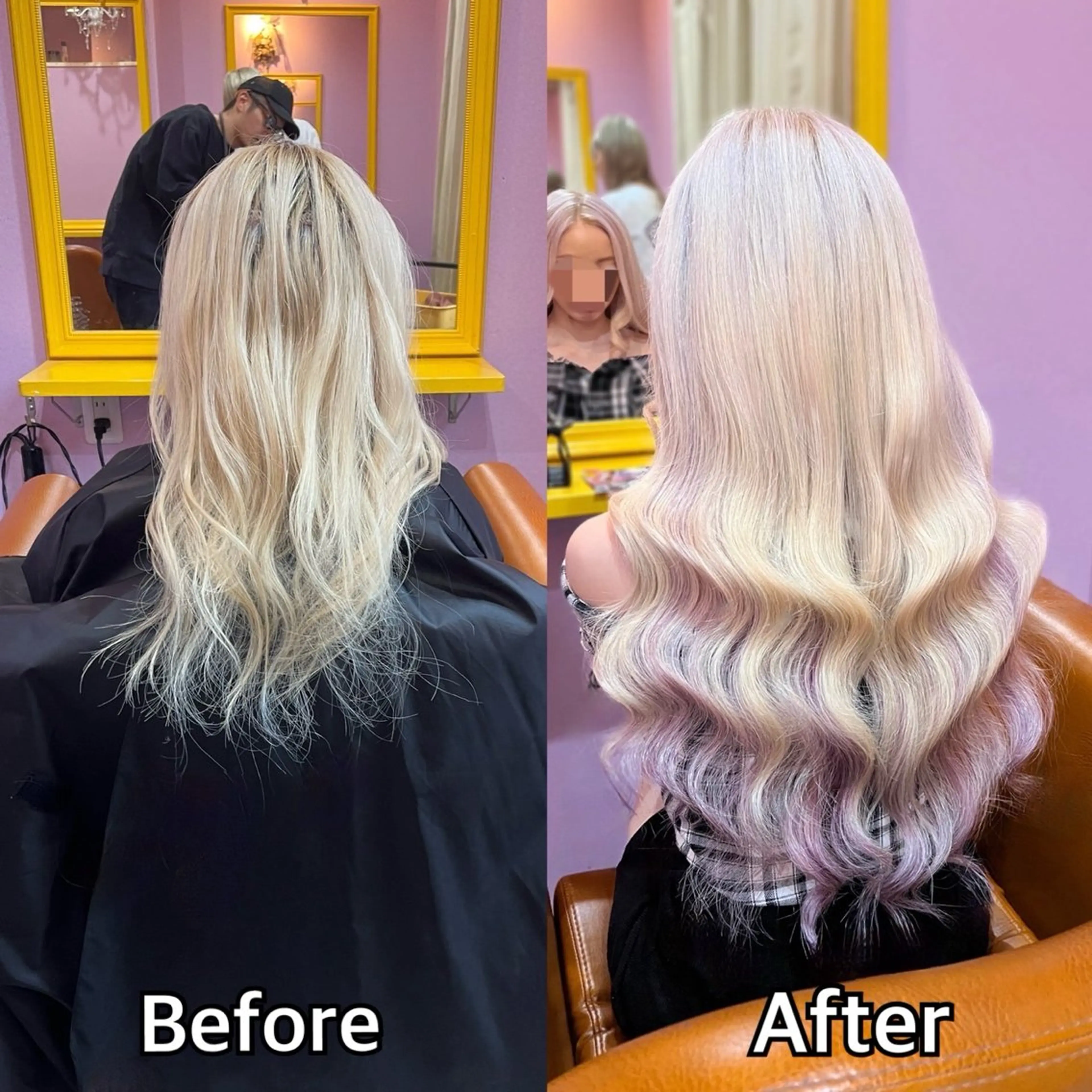 ロング シール＋ちび編み込み エクステ梅田🐨のヘアスタイル