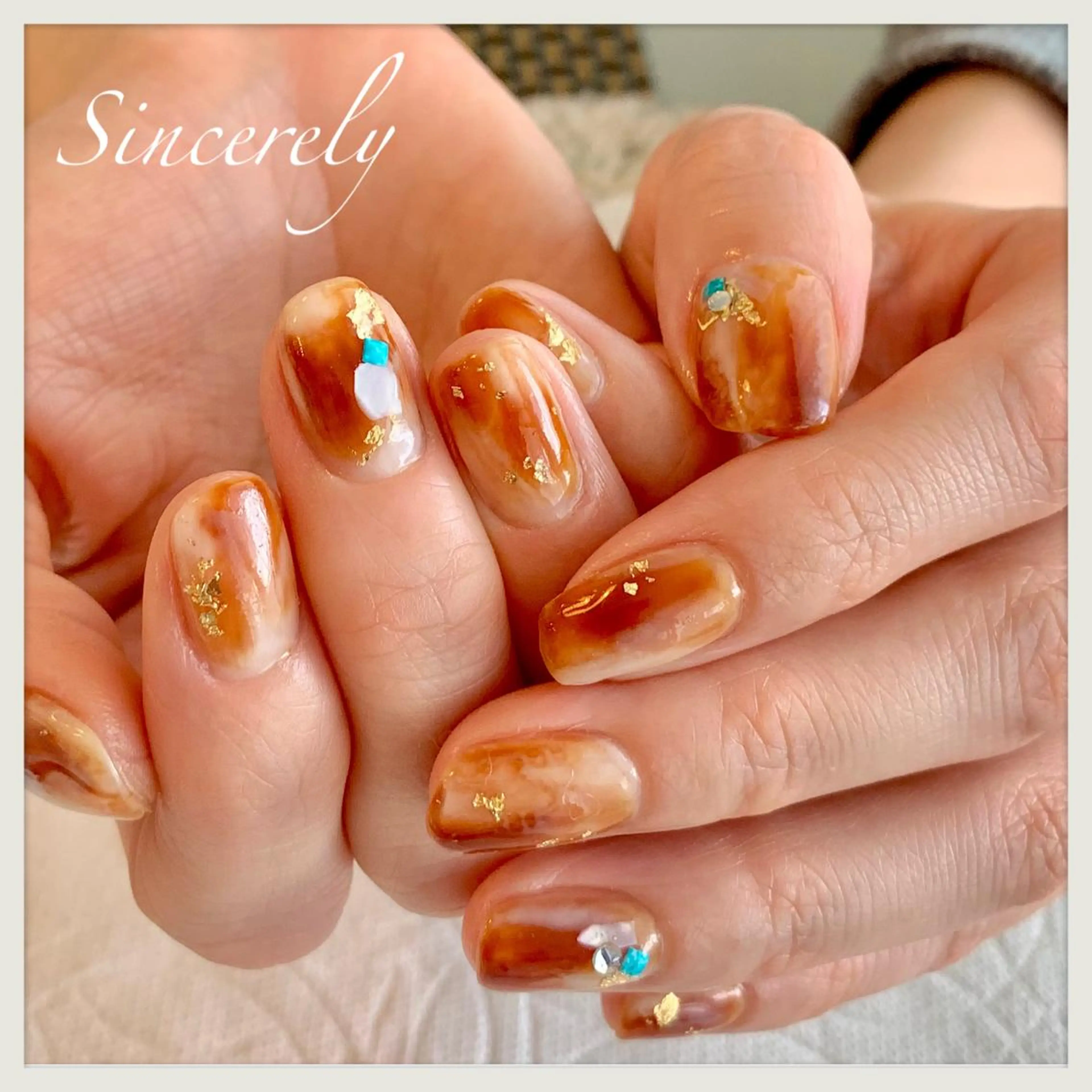 ネイル べっ甲ネイル Sincerely ☺︎のネイルデザイン