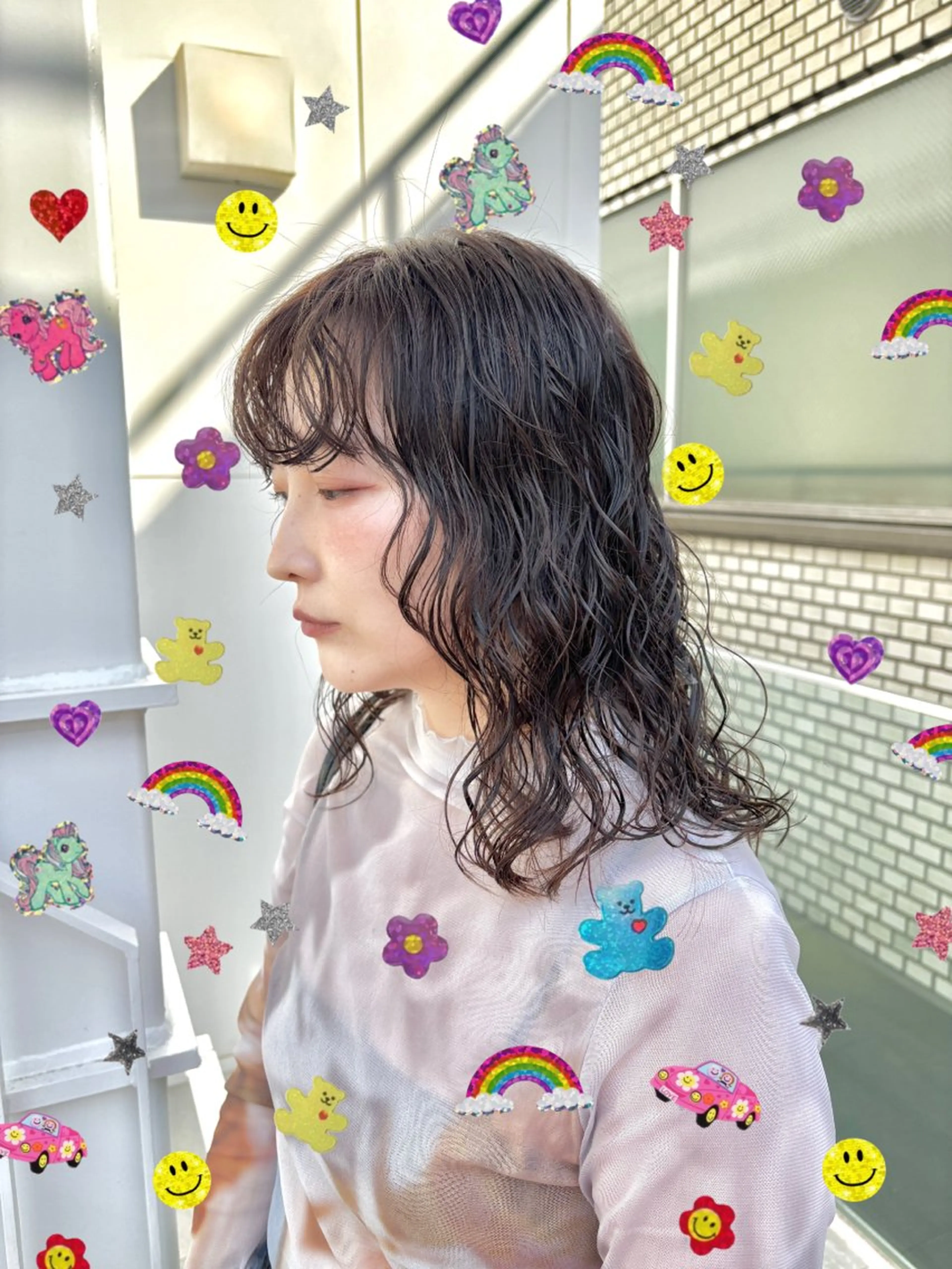 ミディアム パーマ ミディアムパーマ ブリーチパーマ 🎀Rumiのヘアスタイル