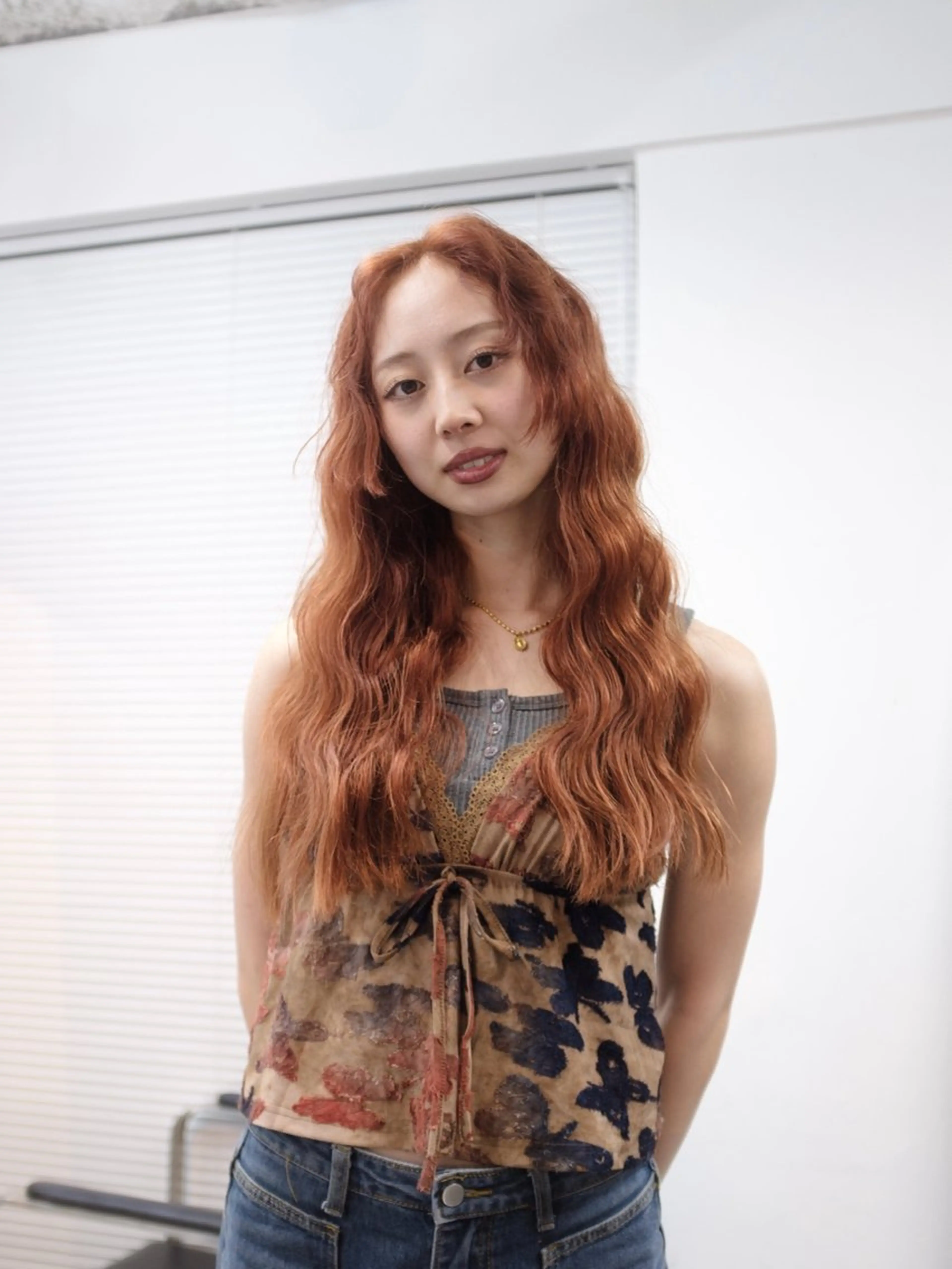 ロング カラー パーマ ヘアアレンジ 🦠デザインカラー/ 魚瀬あおい🦠のヘアスタイル