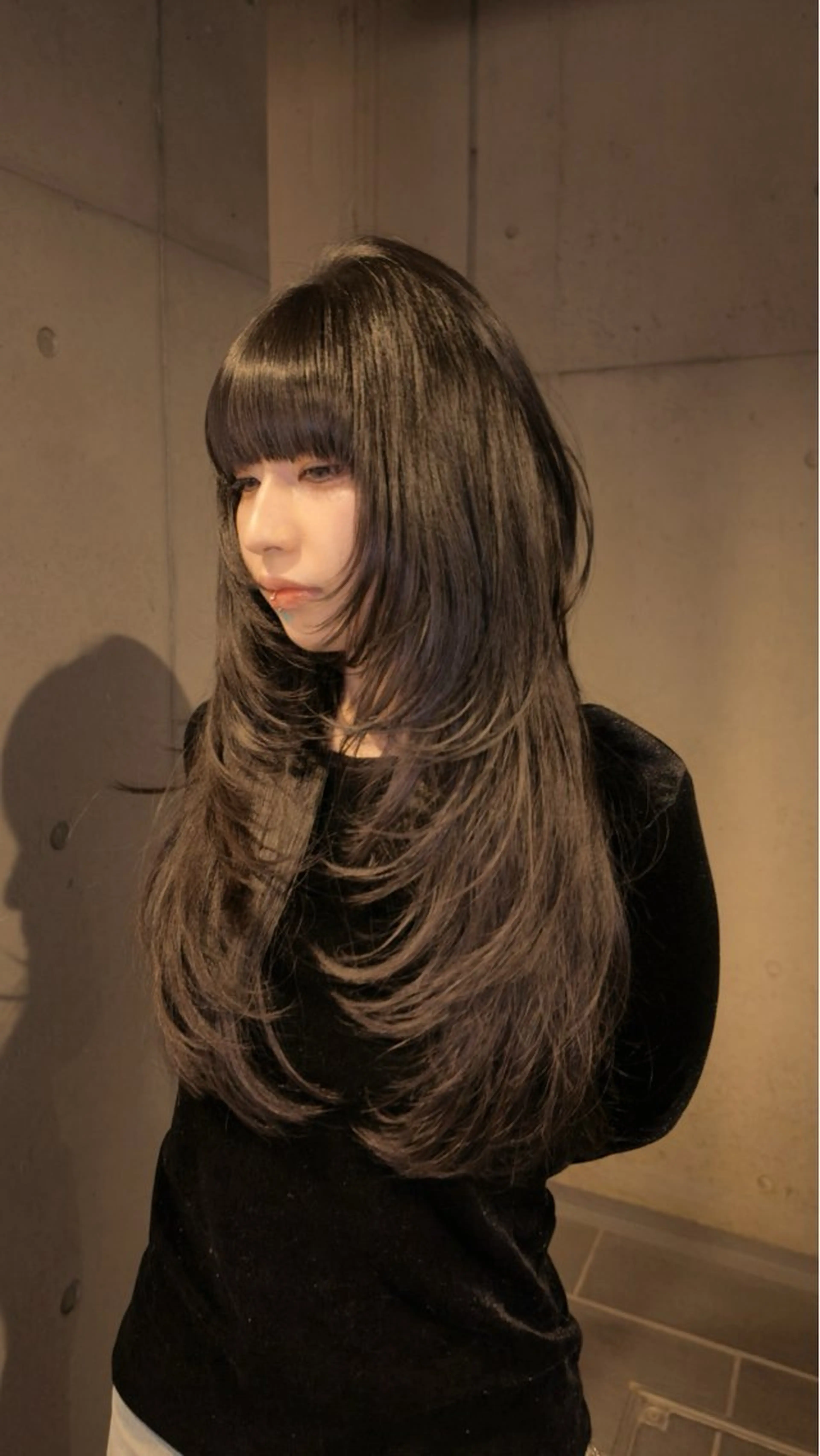 ロング カラー カット ヘアカラー だいち/ブリーチ/ レイヤーカットのヘアスタイル