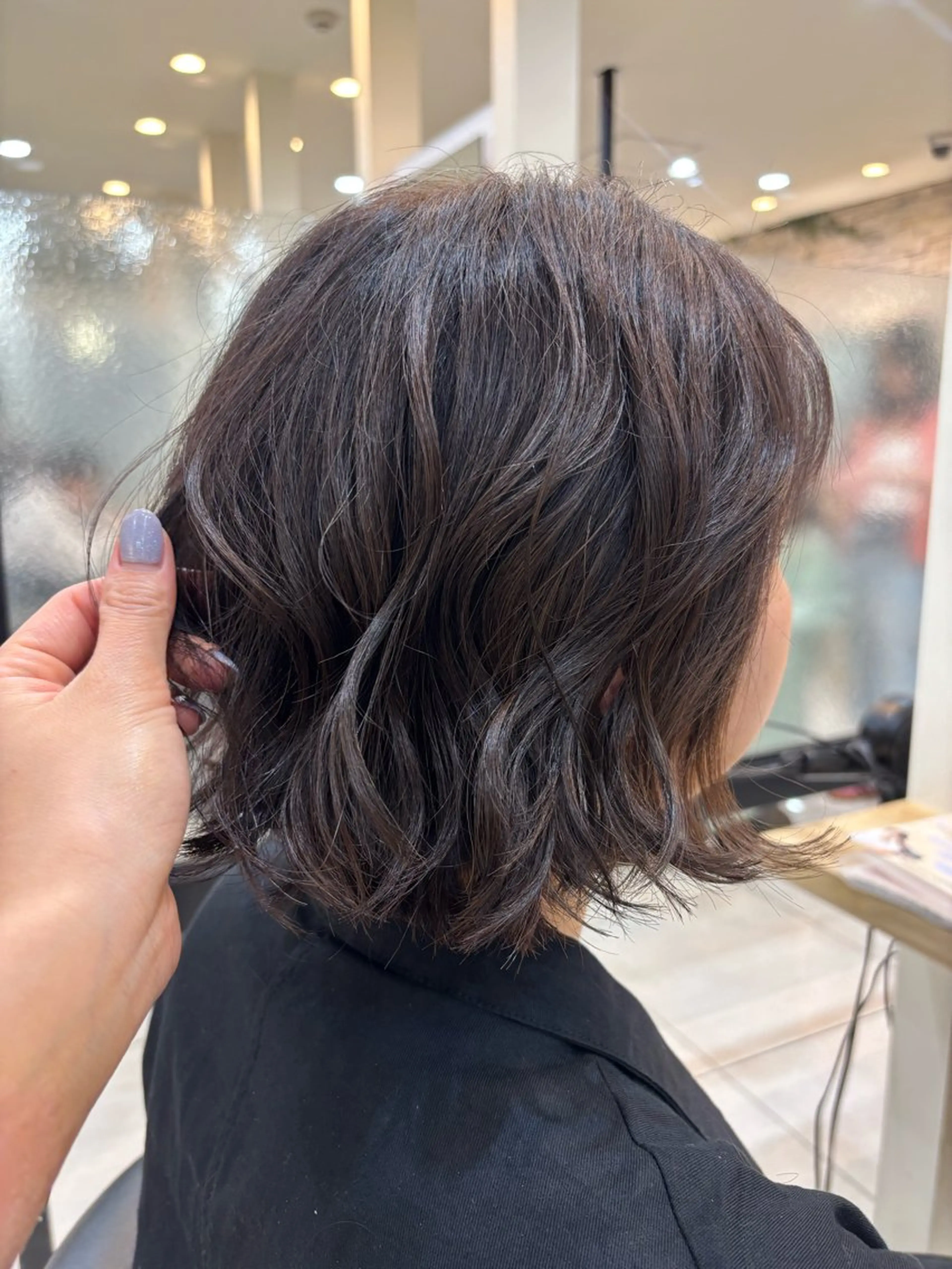 ミディアム カラー ミディアムパーマ 透明感カラー ラベンダーカラー ボブ 髪質改善 カット ヘアカラー トリートメント 田野倉NEXT店 美髪ニストのヘアスタイル