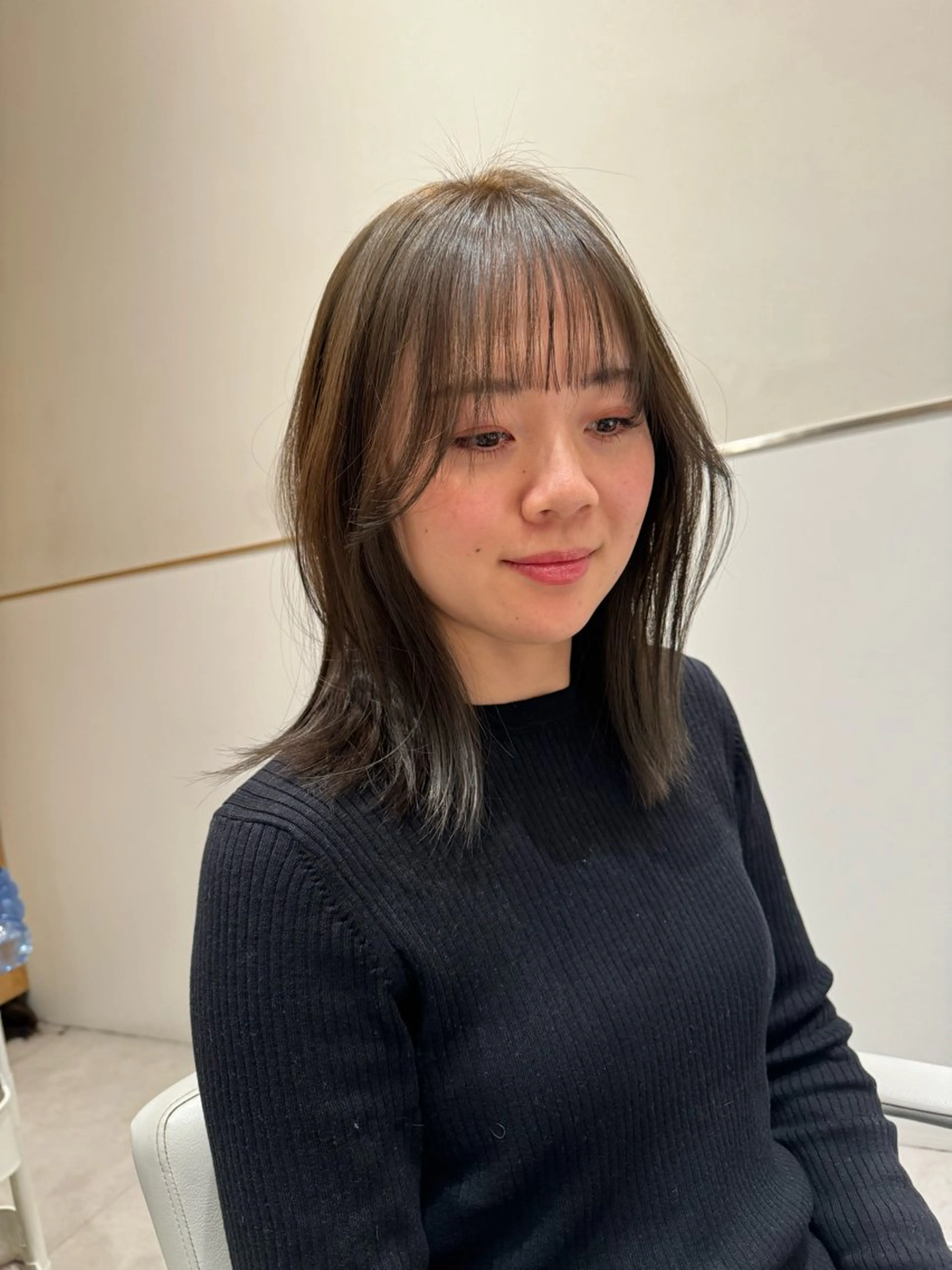 セミロング カラー パーマ ヘアアレンジ カット 小野寺瑞希 /最小顔カットのヘアスタイル