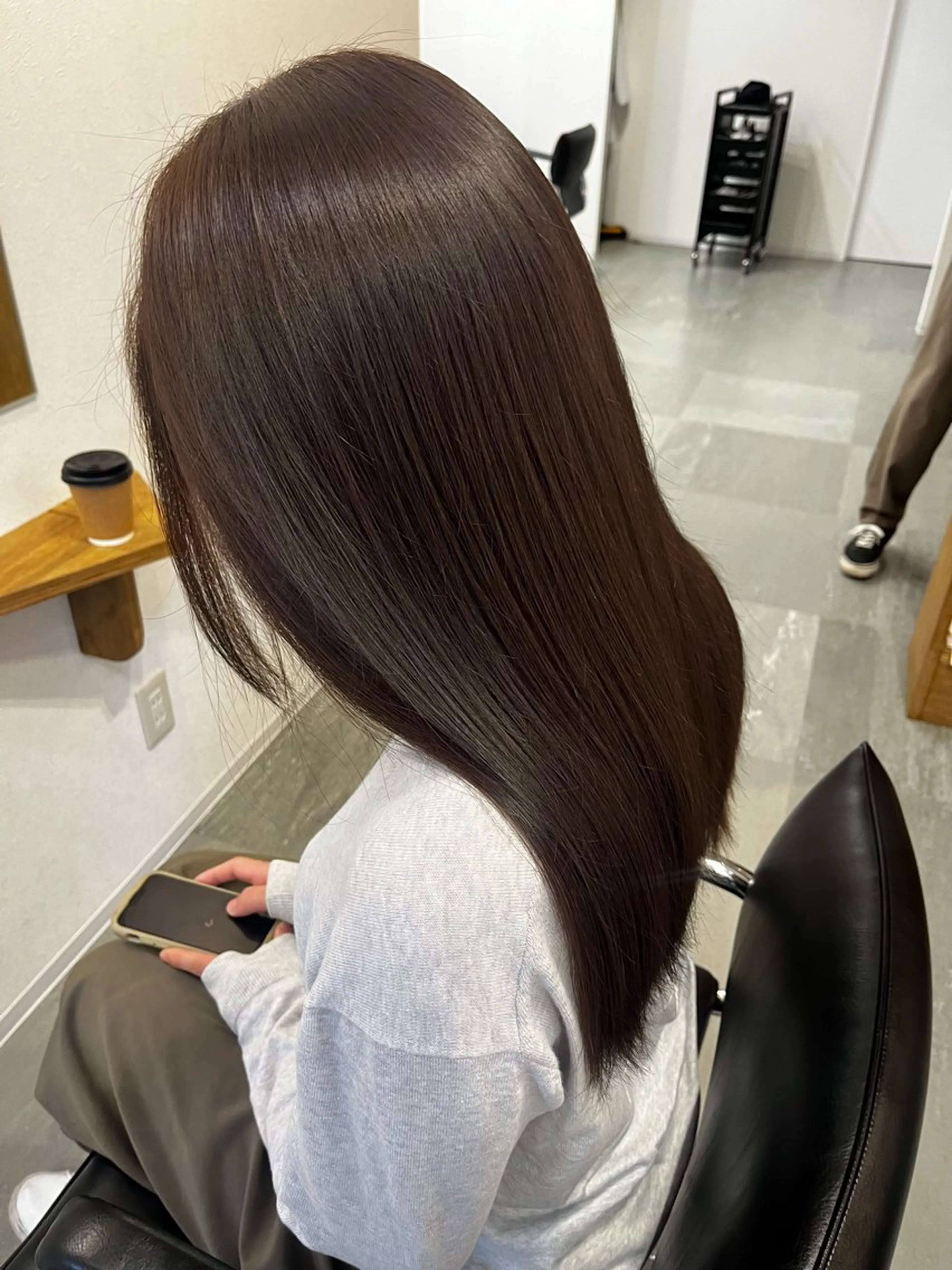 セミロング カラー トリートメント カット ヘアカラー トリートメント MAYU 💚森下のヘアスタイル