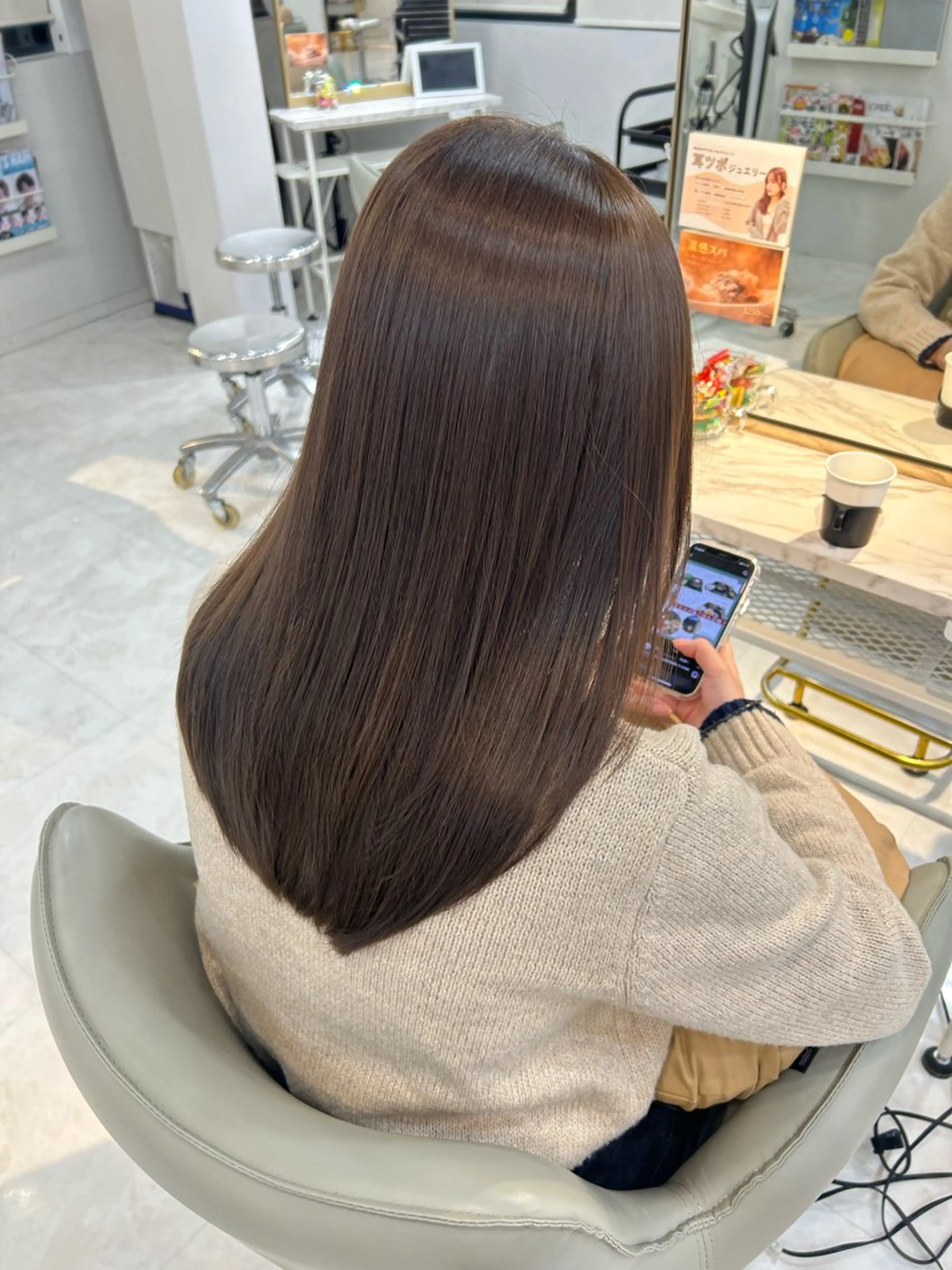 セミロング カラー ベージュカラー 透明感カラー 柔らかカラー🤎 luna🧸🤎のヘアスタイル