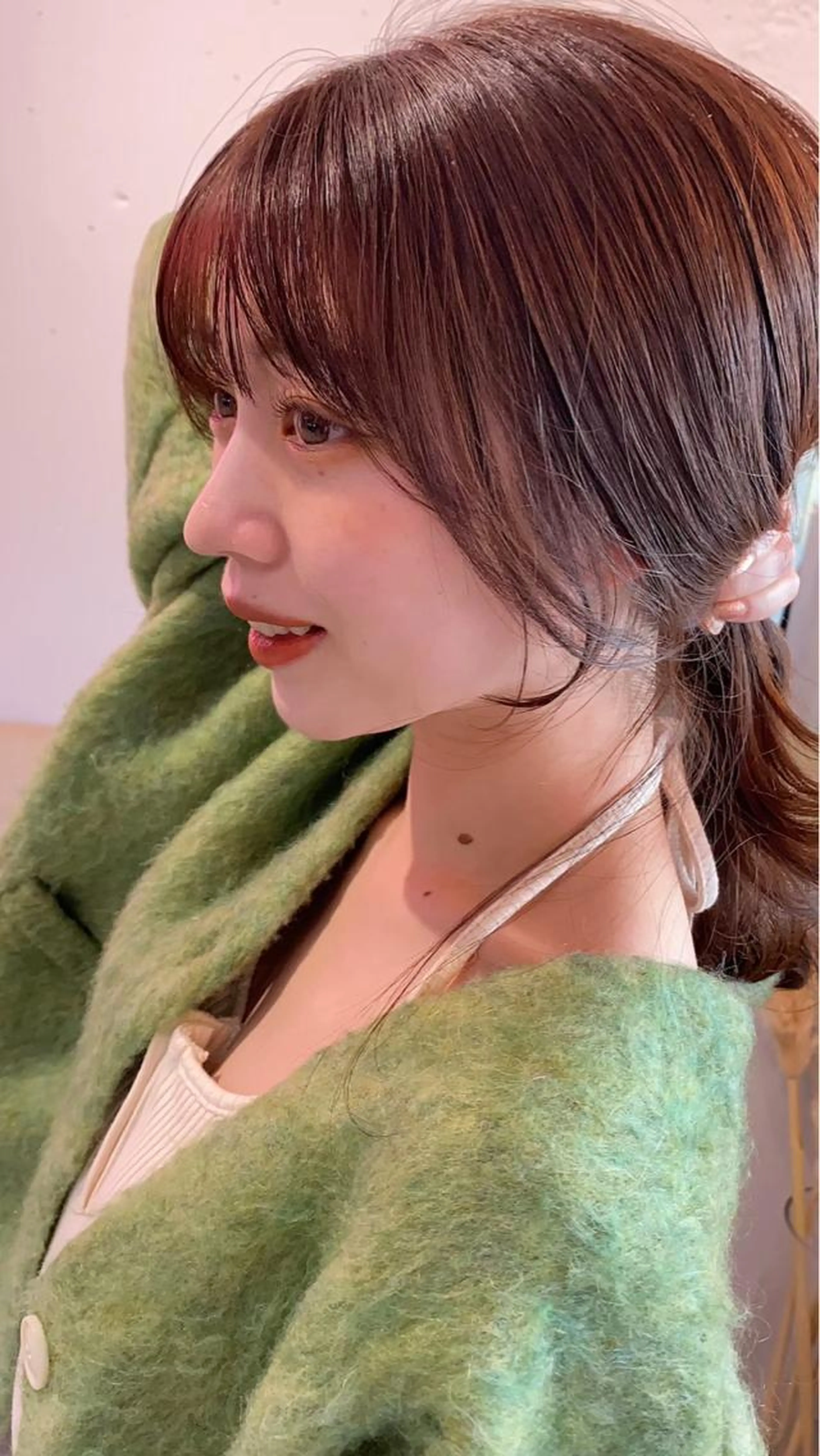 🎵お出かけ前に🎵韓国風前髪+顔周りカット+1stepトリートメント+コテ巻き🤍の写真