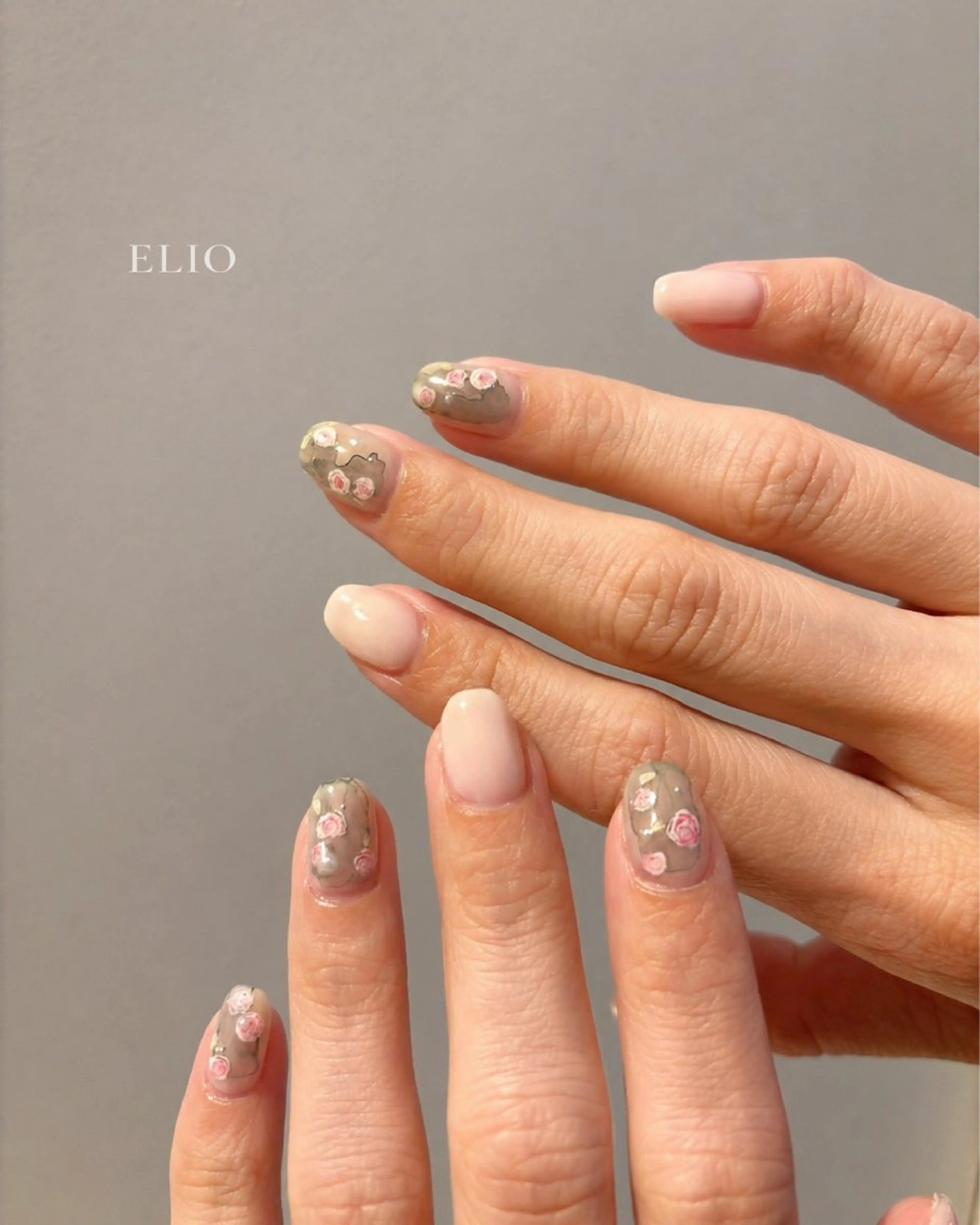 ネイル アートネイル ストーンネイル ハンドネイル Elio 国泰寺のネイルデザイン