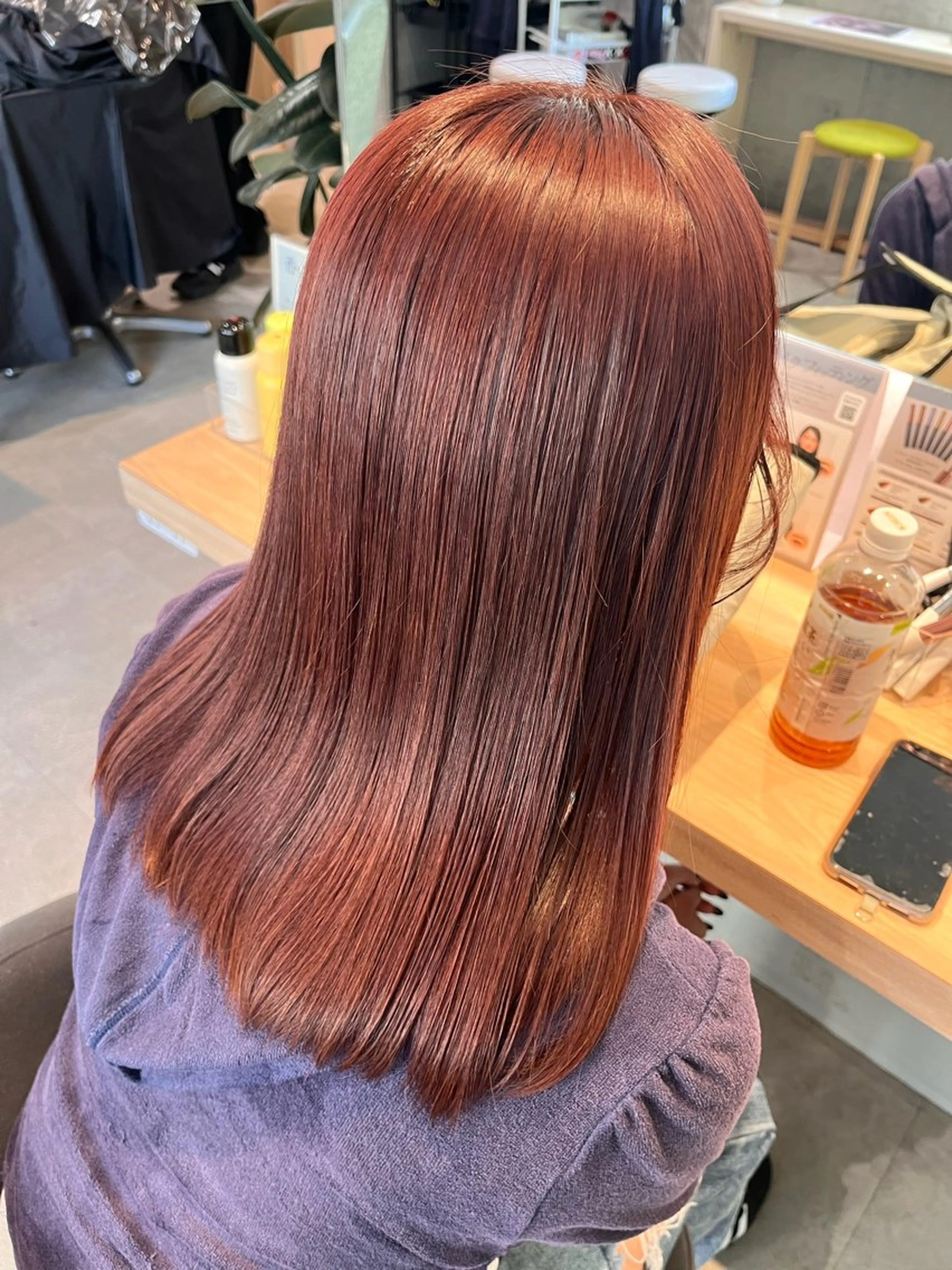 ミディアム カラー ブリーチ ブラウンカラー ケアブリーチ ダブルカラー ハイトーンカラー ｵﾀｸ美容師🛍/ 酸性ストレート/艶髪のヘアスタイル