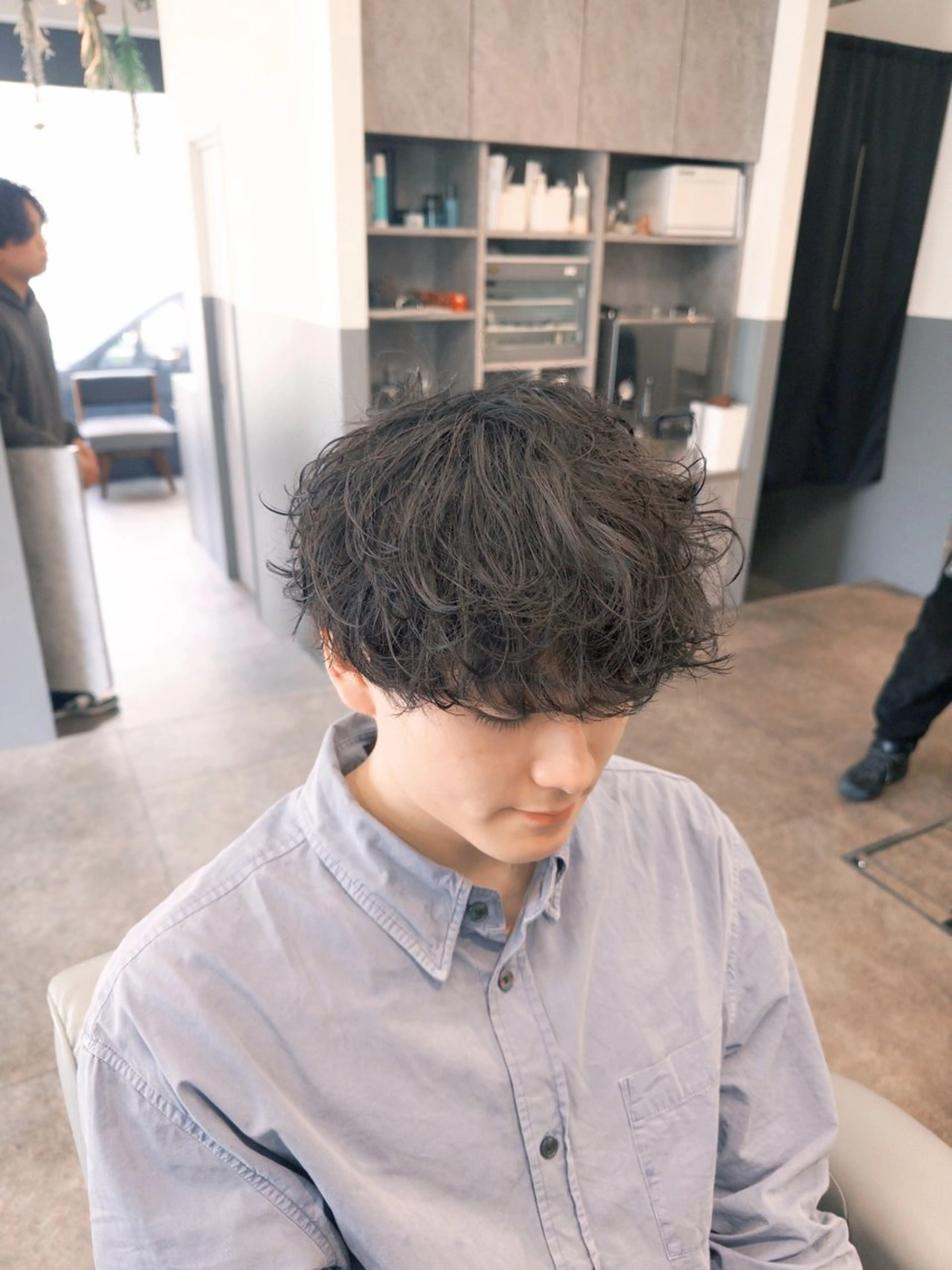 ショート パーマ メンズ Noisyle 西本町所属・川端 さくのヘアスタイル